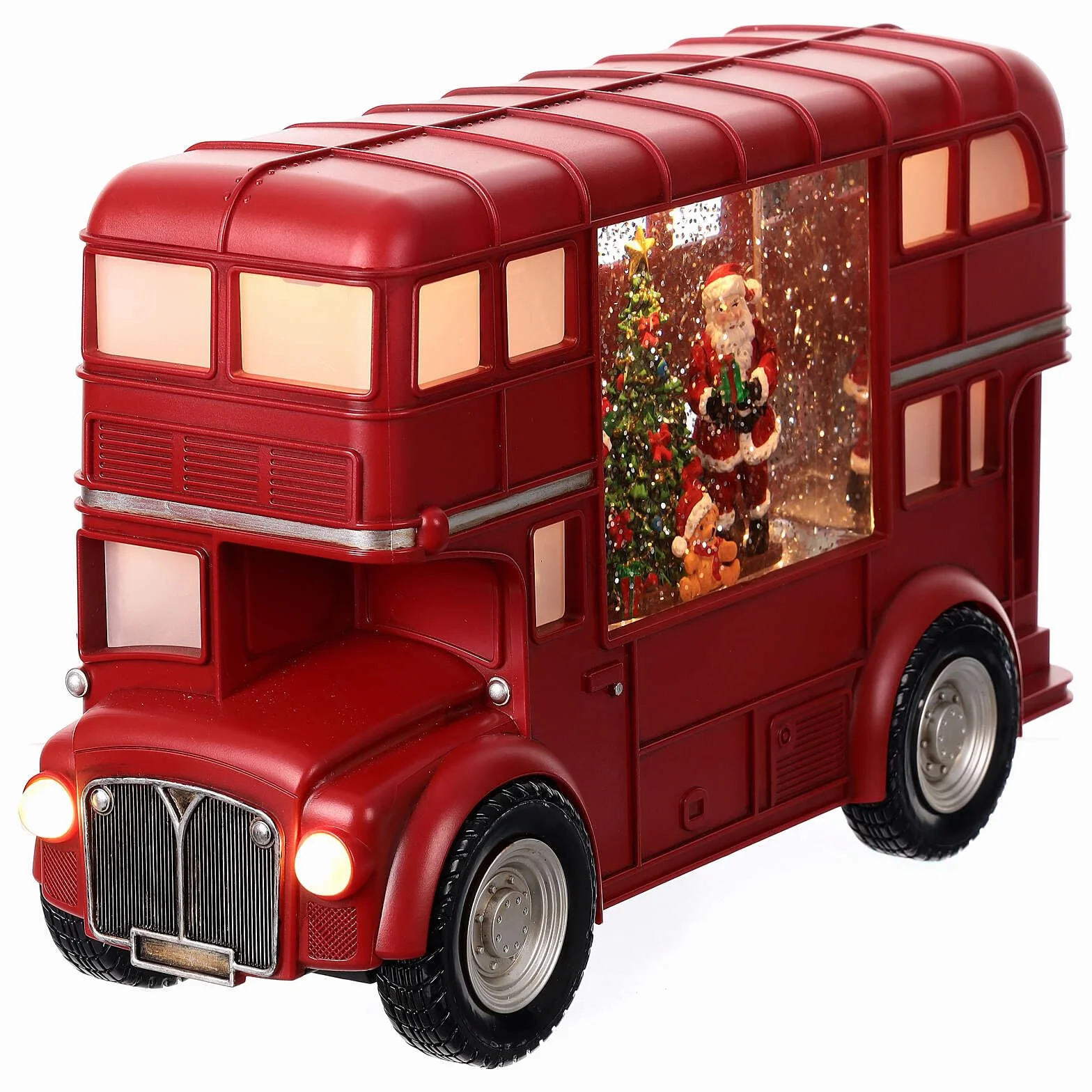 Caja de música navideña con melodía, Bola de nieve decorativa 30 cm