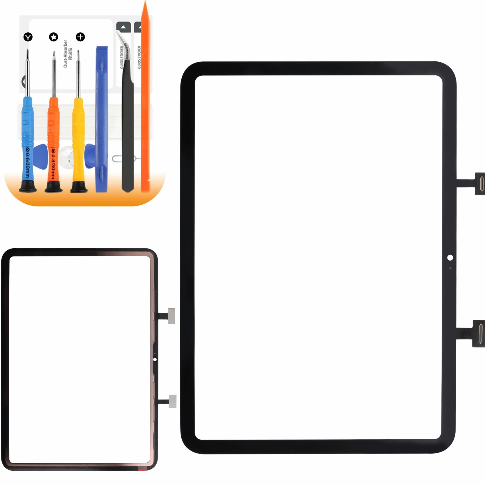 Pantalla táctil para iPad 10 2022 de 10,9 pulgadas de repuesto para iPad de 10ª generación A2696 A2757 A2777 digitalizador pantalla táctil juego de reparación de pantalla negra