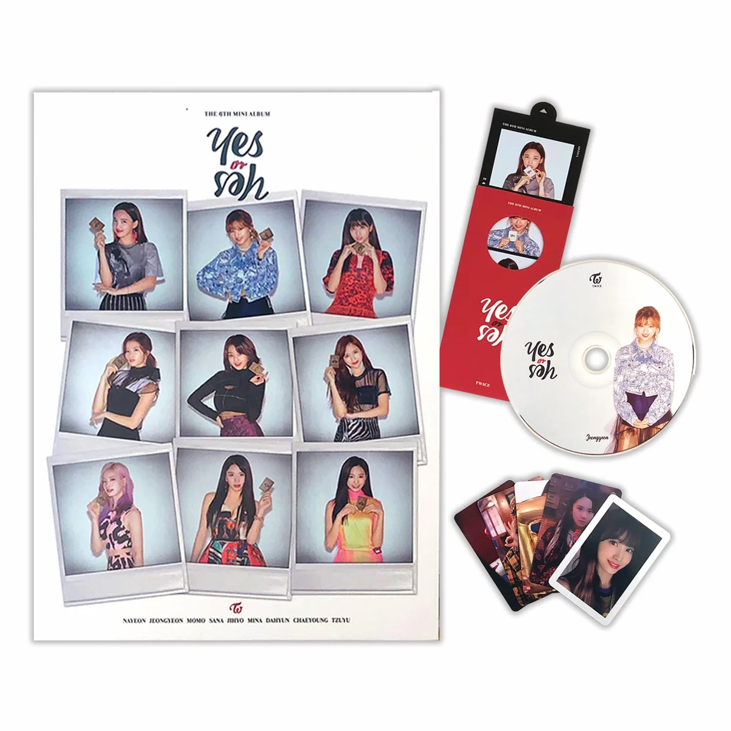 TWICE YES or YES 6th Mini Album B ver. CD Photobook Photocards