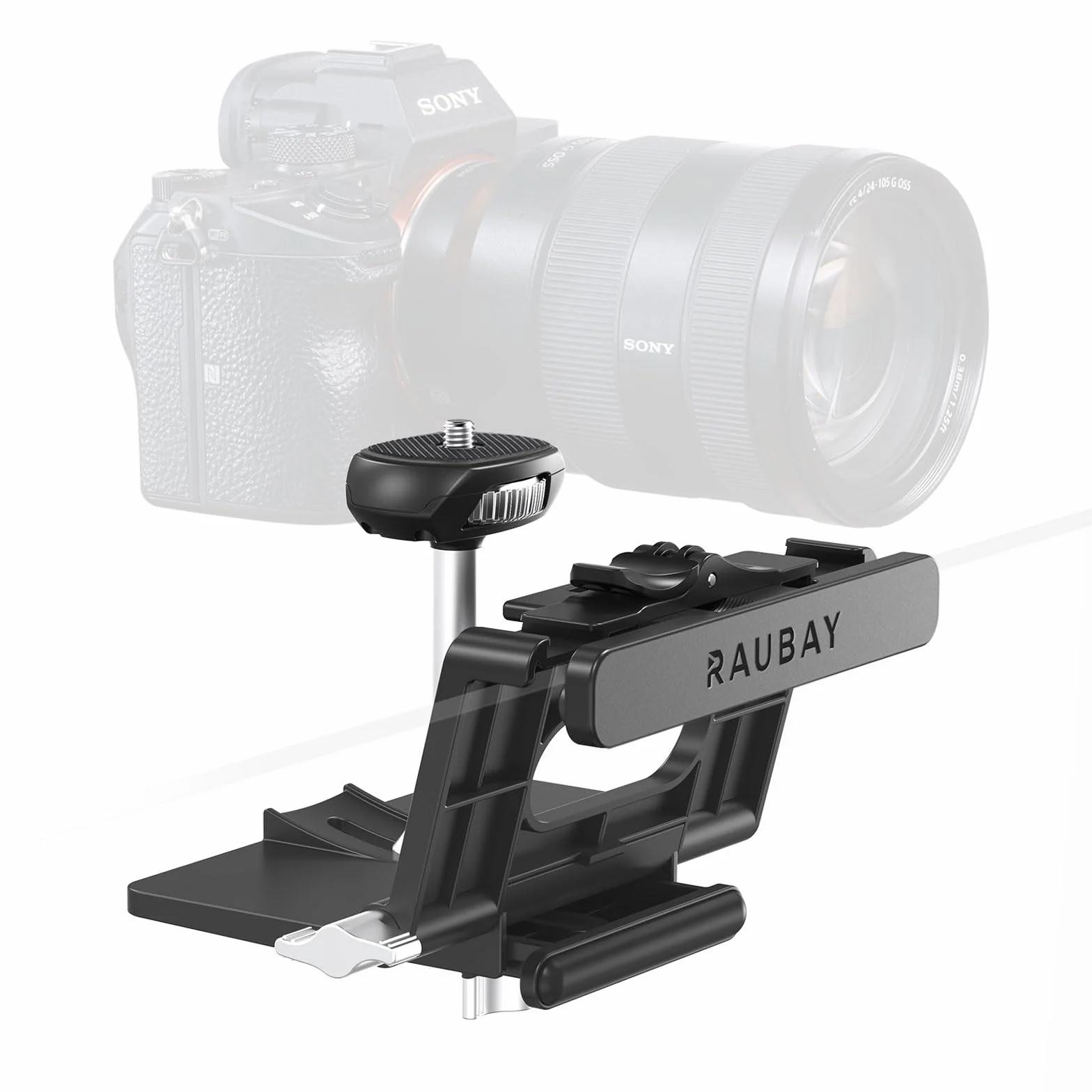 RAUBAY Soporte de Montaje para cámara de Monitor, Abrazadera Colgante para cámara Web con Tornillo de 1/4 Pulgadas, Soporte Superior para Monitor MILC para transmisión en Vivo, etc. Compatible con