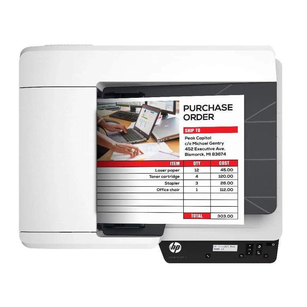 HP ScanJet Pro 3500 f1 Escáner plano con alimentador automático de hojas USB 2.0 USB 3.0 25 ppm Blanco