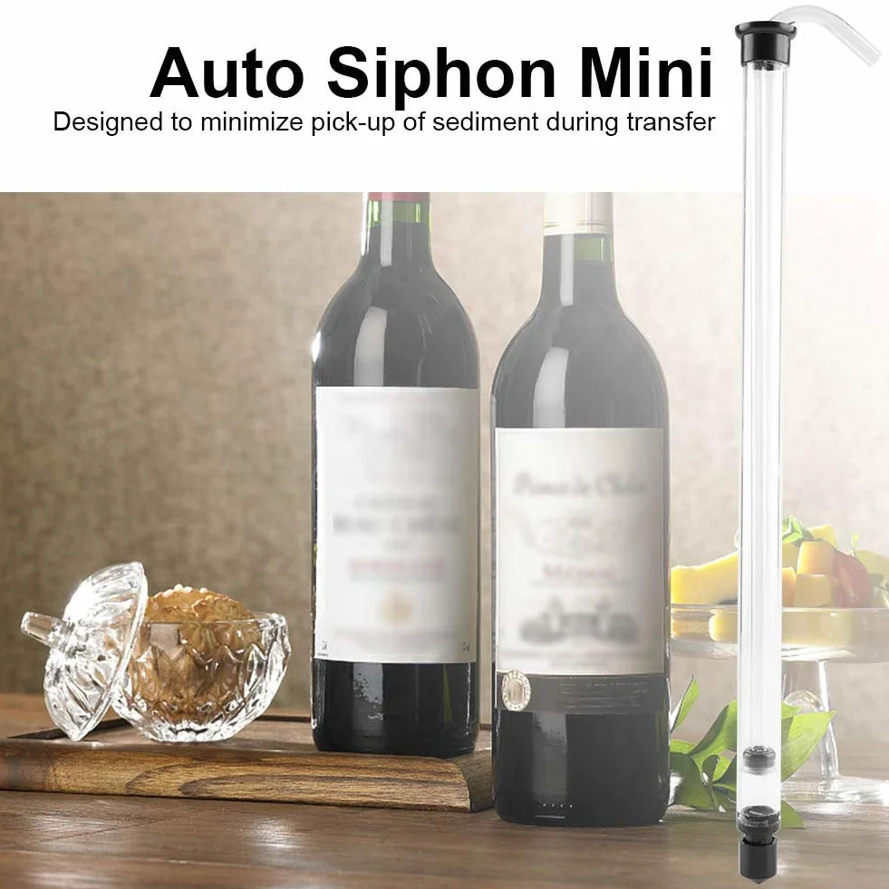 Auto Siphon Racking Cane Mini Siphon for Beer Wine Carboy Bottle with Plastic Tube