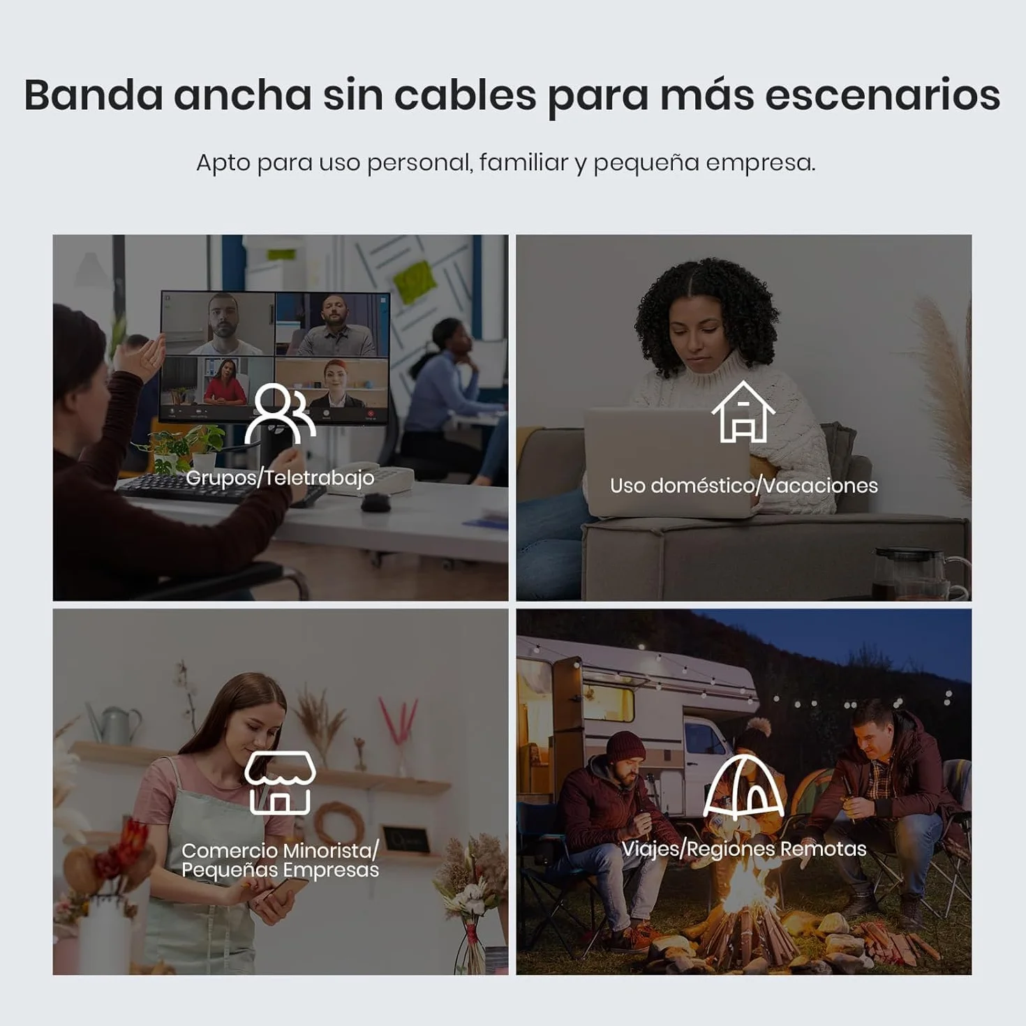 Tenda 4G03 Pro - Router 4G SIM, Wireless LTE CAT4, Router 4G con Tarjeta SIM Velocidad hasta 300Mbps, Plug&Play, LAN/WAN Ethernet Port, Charge with Powe Bank, Compatible con múltiples operadores