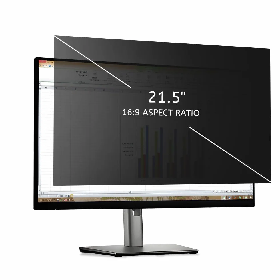 MOBDIK Pantalla de Privacidad Desmontable para Ordenador 21.5 Pulgadas para Monitor 16:9 Ratio, Antirreflejo de Luz Azul, Anti-Espía, Protección Ocular