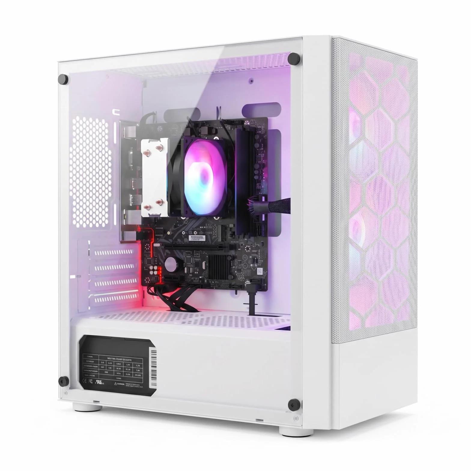STGsivir PC Gaming, Ordenador de Sobremesa Gaming, AMD Ryzen 5 3400G hasta 4.2Ghz,16GB DDR4 RAM,512GB SSD,WiFi 6,BT5.0,RGB Ventiladores x3,Windows11 Pro