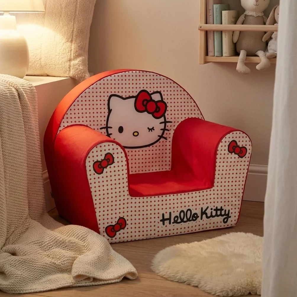 Sillón Infantil Hello Kitty Cómodo y Seguro para Habitaciones y Juegos
