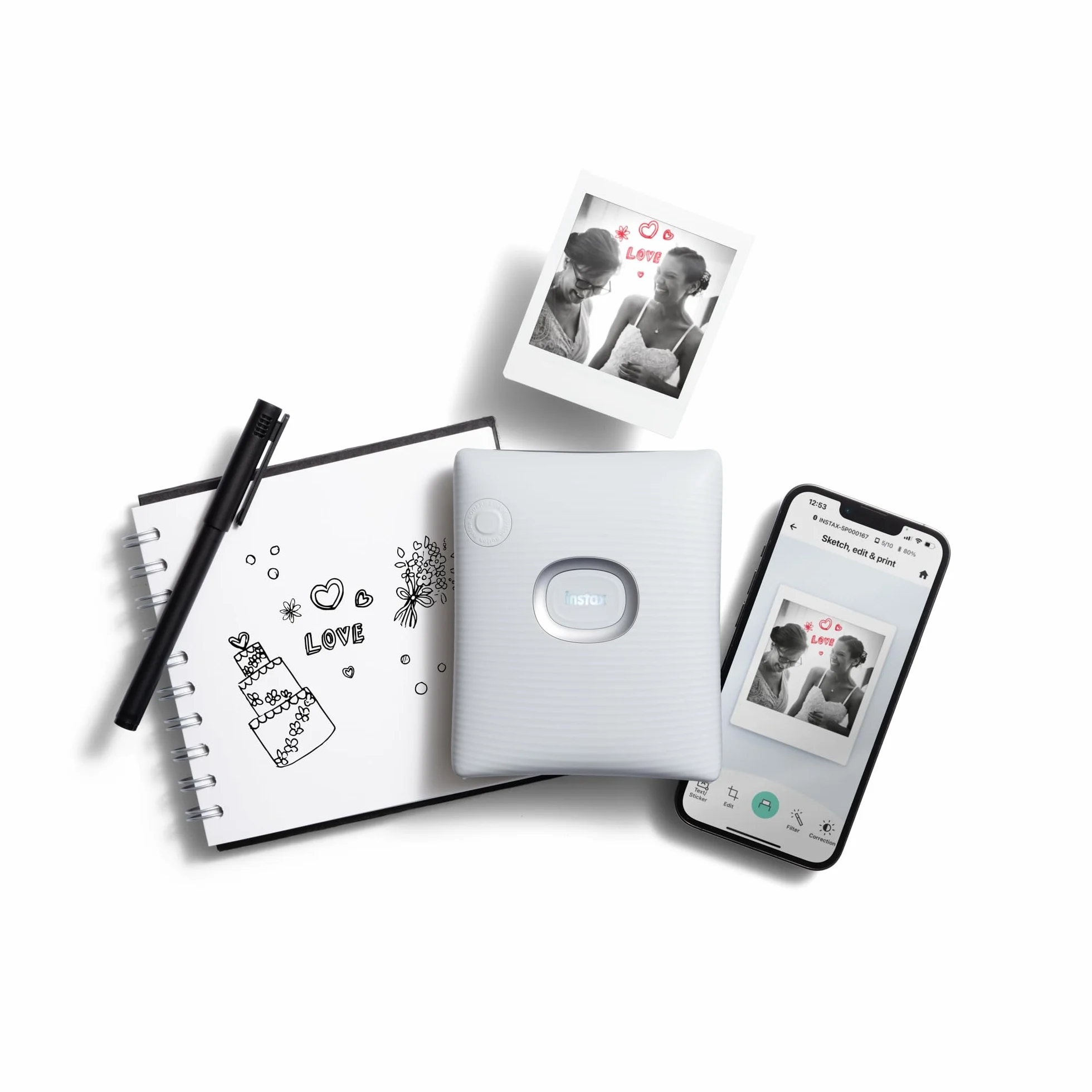 instax Square Link. Impresora para teléfonos, Color Blanco.