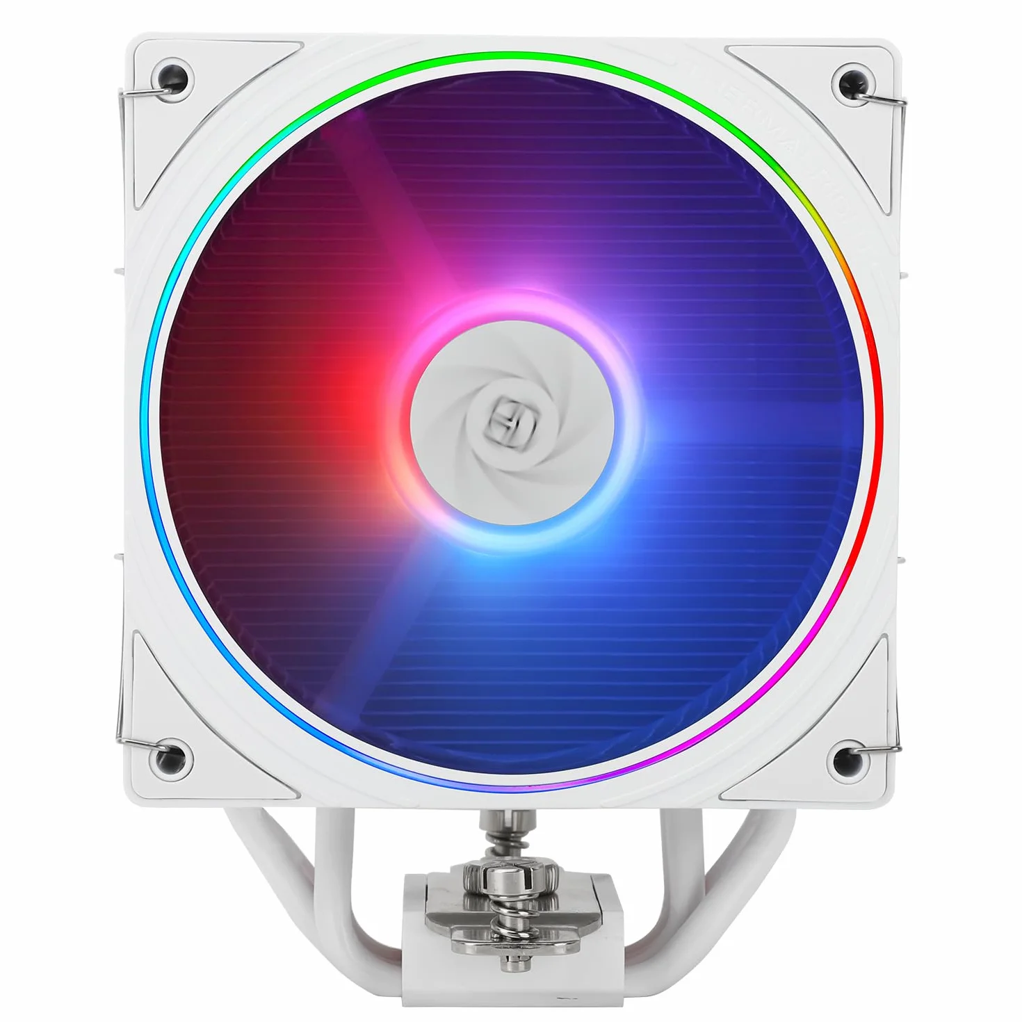 Thermalright Assassin Spirit 120 EVO Enfriador de procesador ARGB blanco, 4 tubos de calor, con ventilador TL-S12W-S PWM silencioso, compatible con AMD, AM4, AM5, Intel 1700, 1150, 1151, 1200