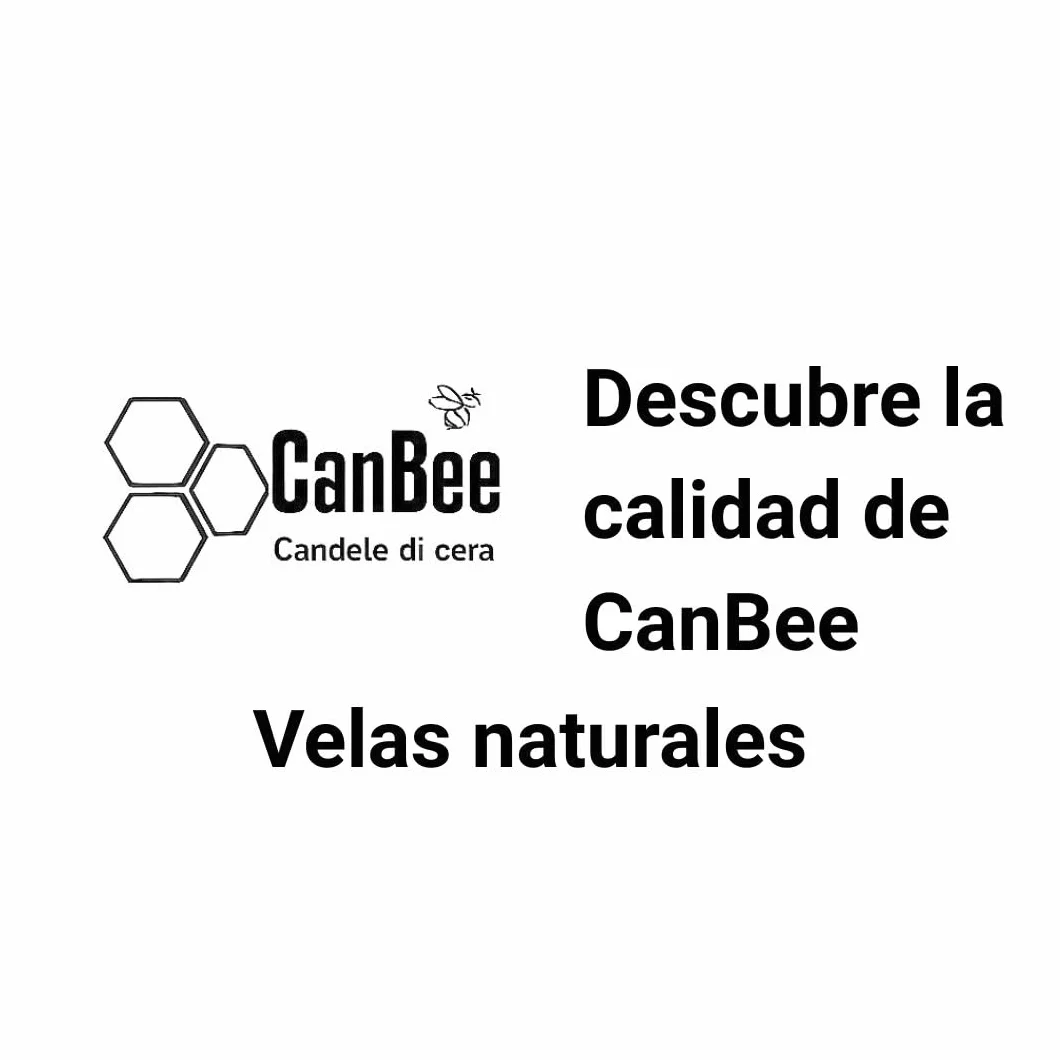 CanBee Velas Finas Cera de Abeja 100% Natural 16 cm x 5 mm Negras y Blancas Combustión Limpia 40 Min
