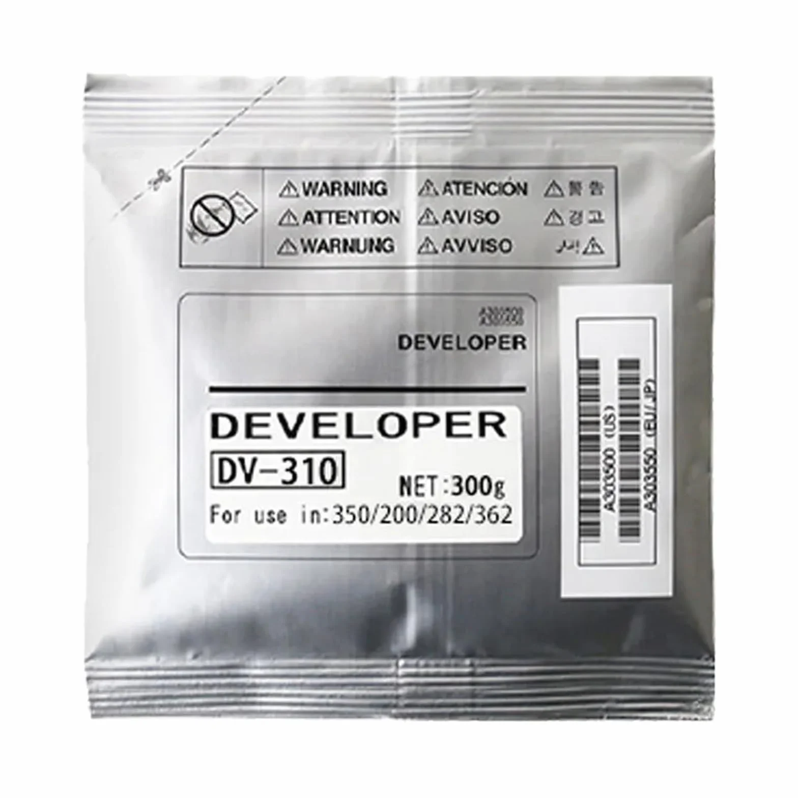 Polvo revelador para Konica Minolta Bizhub 250 350 200 282 362 DI 2510 3510 7728 Aurora AD 258 358 368 DV310 (polvo revelador - 300 g)