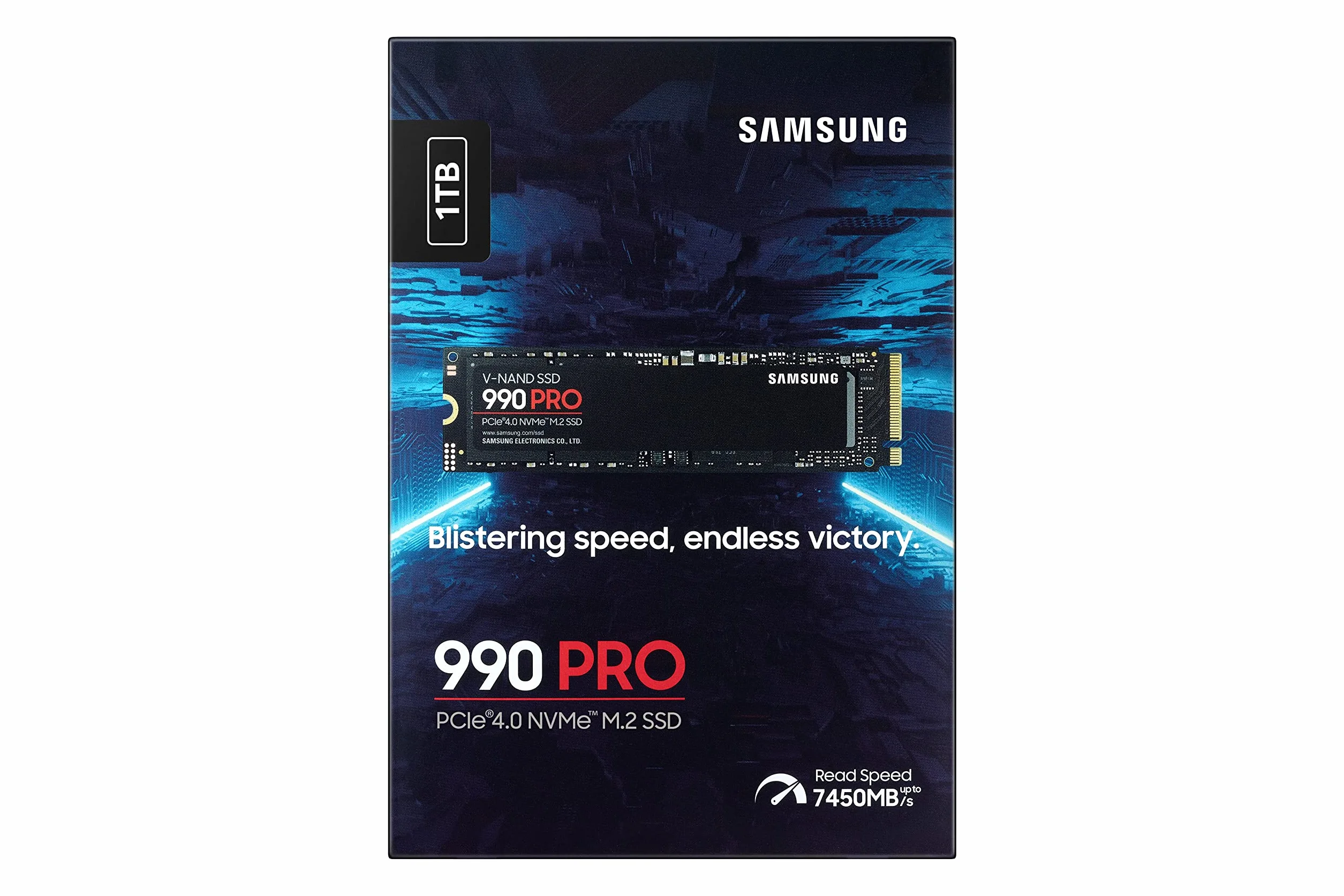 SAMSUNG Unidad de estado sólido 990 Pro M.2 1000 GB PCI Express 4.0 V-NAND MLC NVMe, negro, MZ-V9P1T0BW