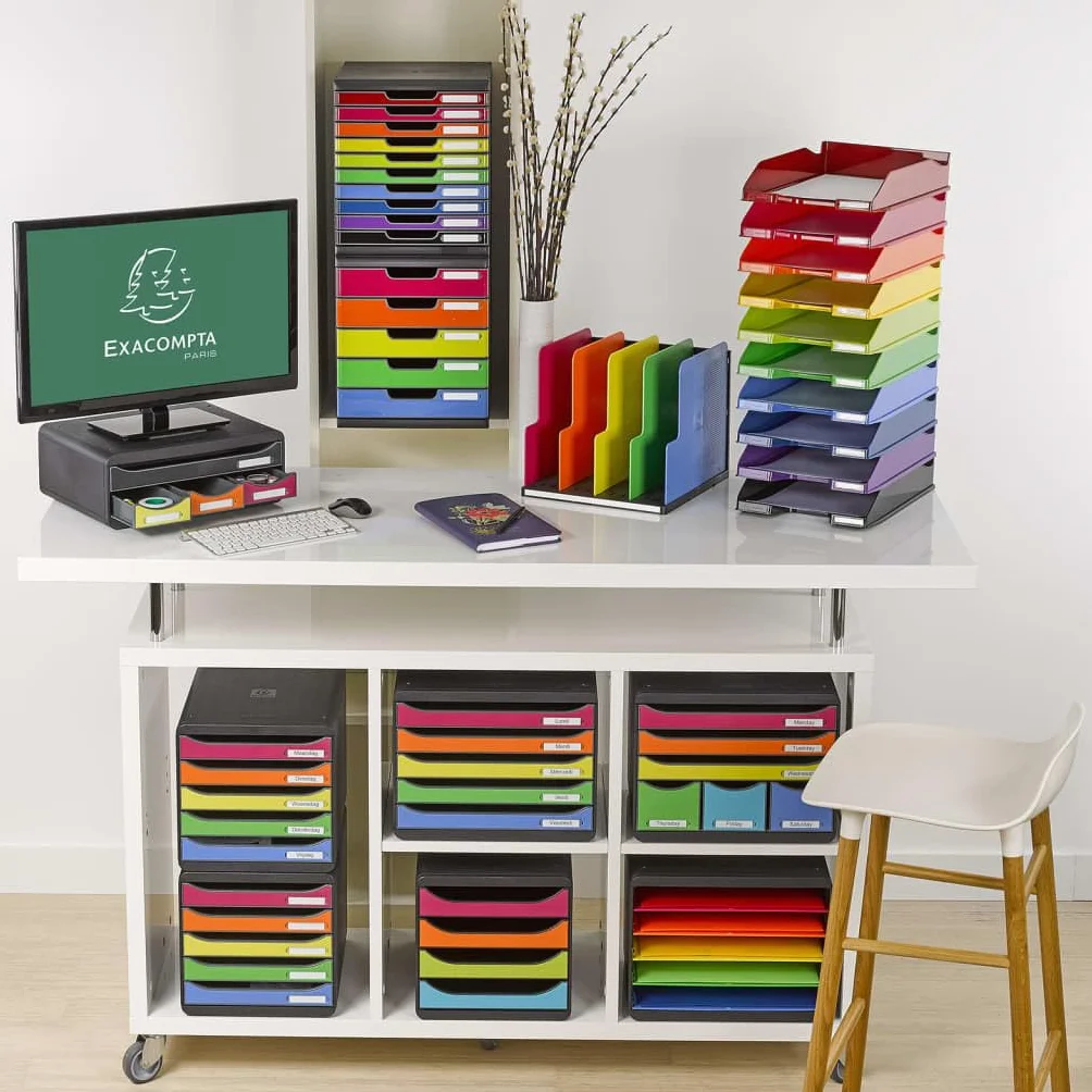 Exacompta BIG-BOX PLUS HORIZON Módulo 5 cajones para documentos A4 Negro/multicolor 270x355x271 mm