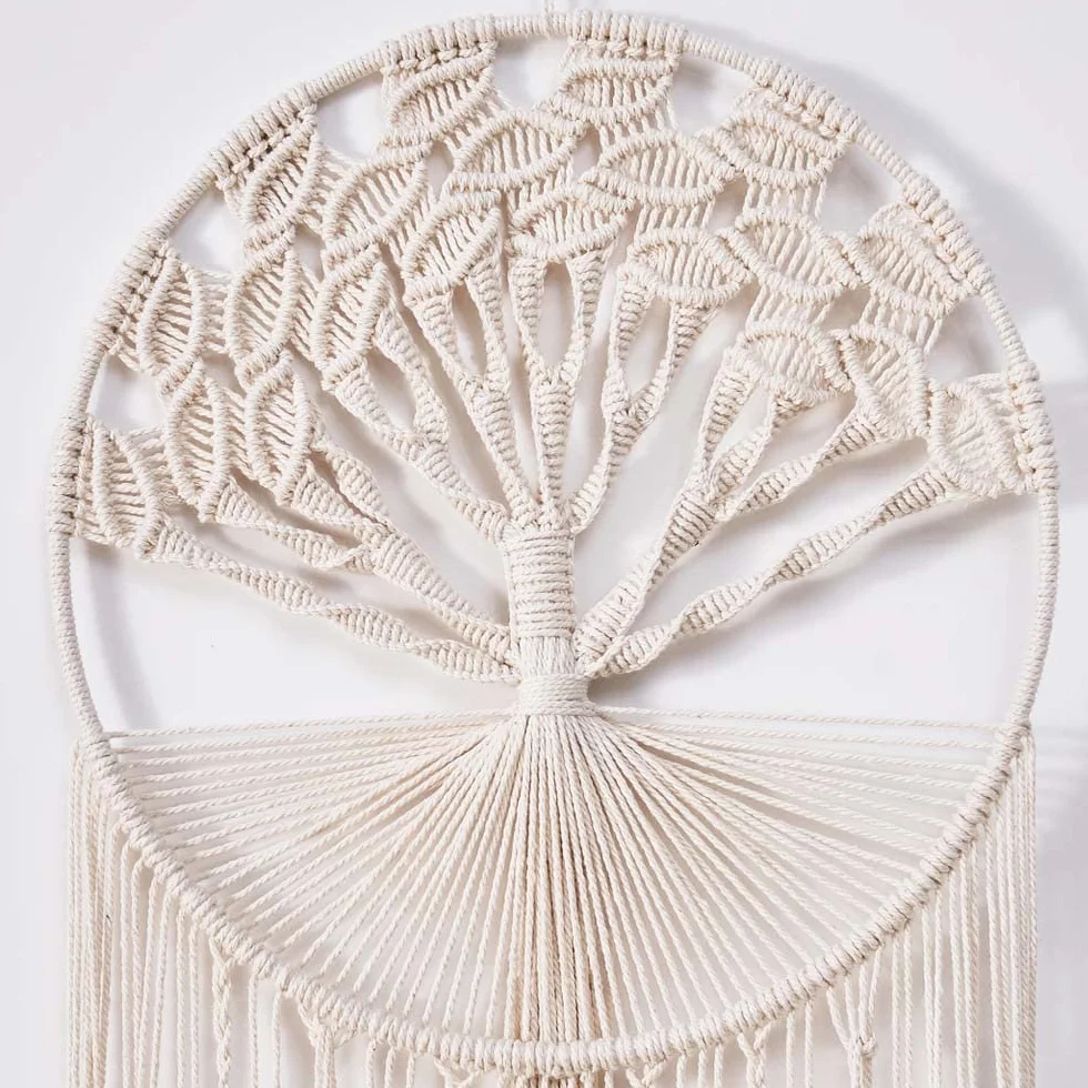 Atrapasueños de macramé árbol de la vida bohemio decoración pared boda hogar