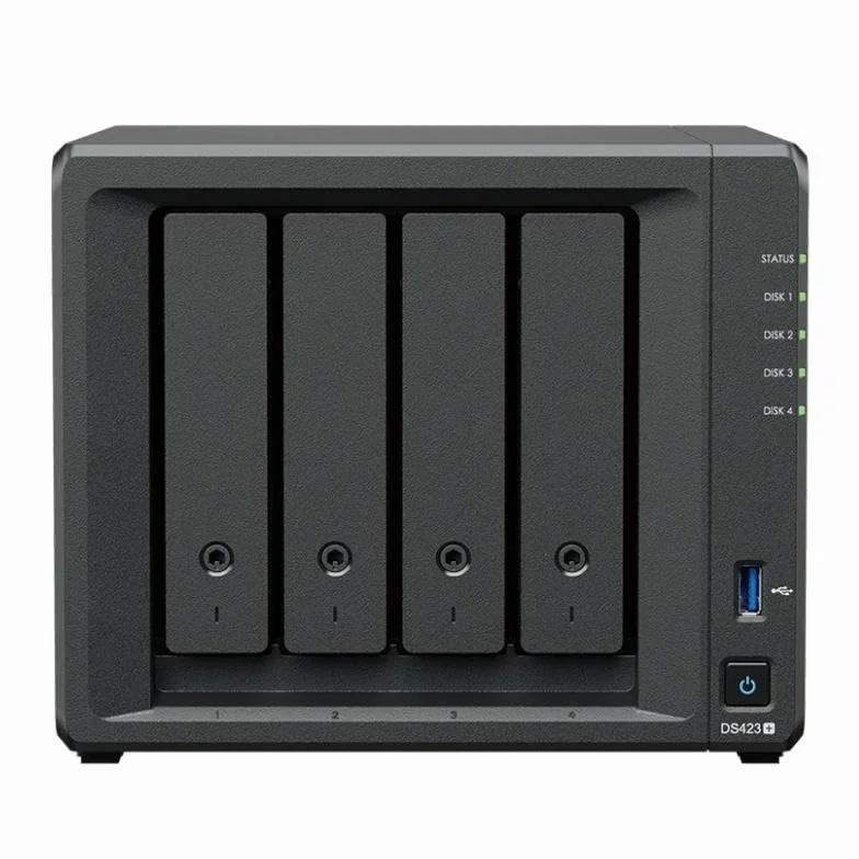 NAS 4Bay con 2 Puertos GbE, Ideal para Almacenamiento y gestión de Datos en Red en entornos domésticos y empresariales.