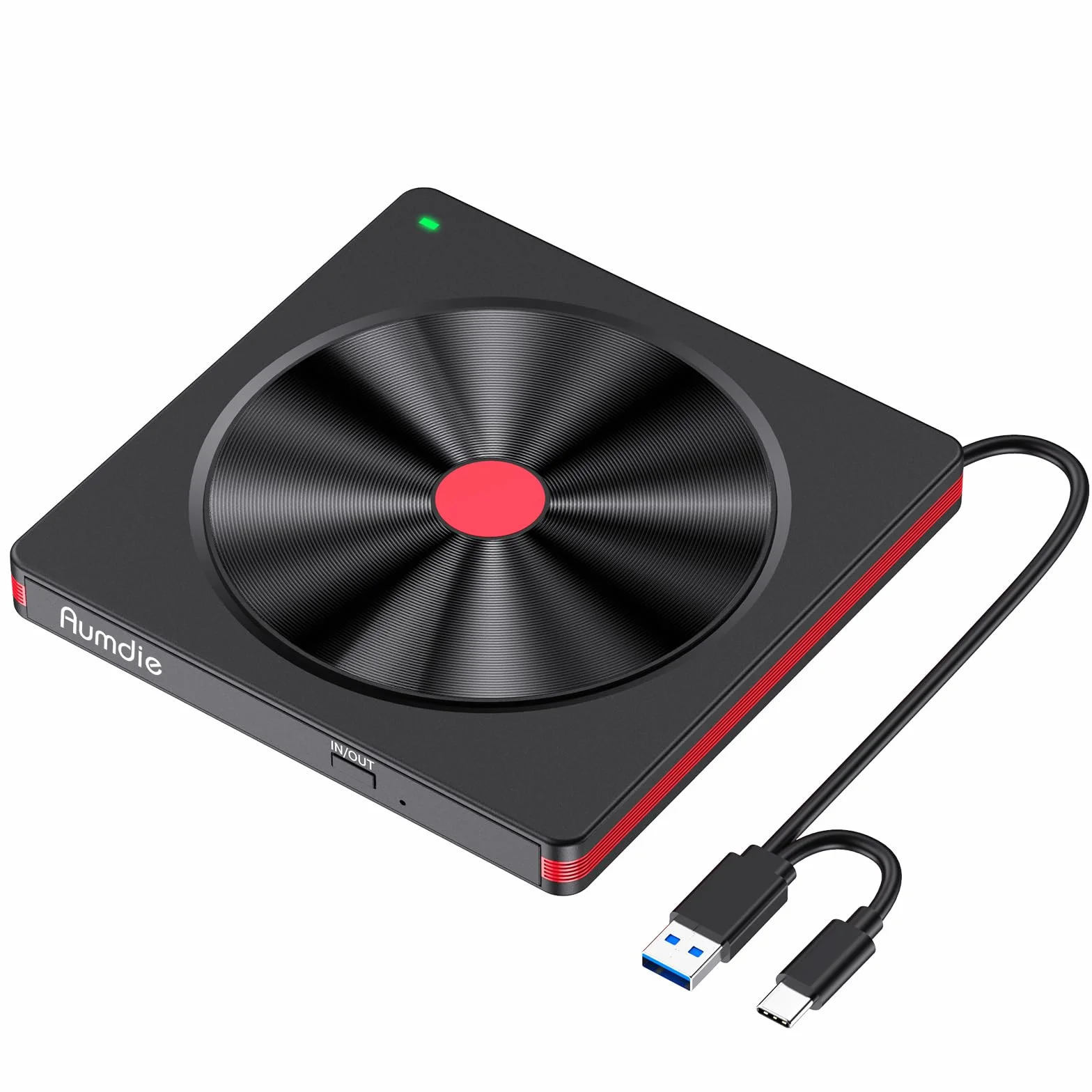 Lector CD Externo, USB 3.0 Lector DVD Externo para PC, Unidades CD/DVD Externas Grabadora DVD Externa para PC, Portatil, Laptop, Windows 11/10/8.1/7/XP/Vista/Linux/MacOS, iMac, Macbook,Desktops