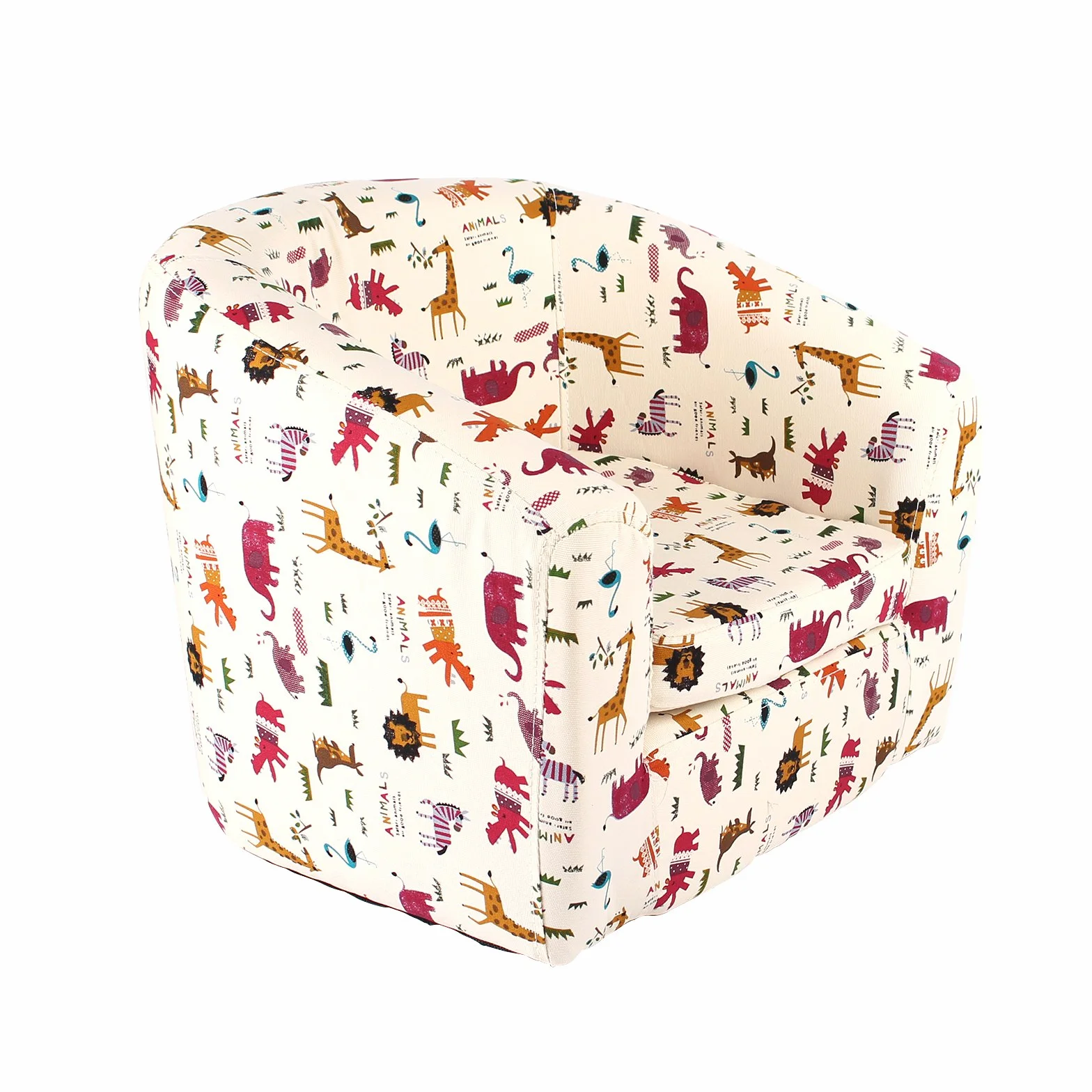 Sillón de Lujo para niños Silla para bañera Sofá de Dibujos Animados Estructura de Madera Animales