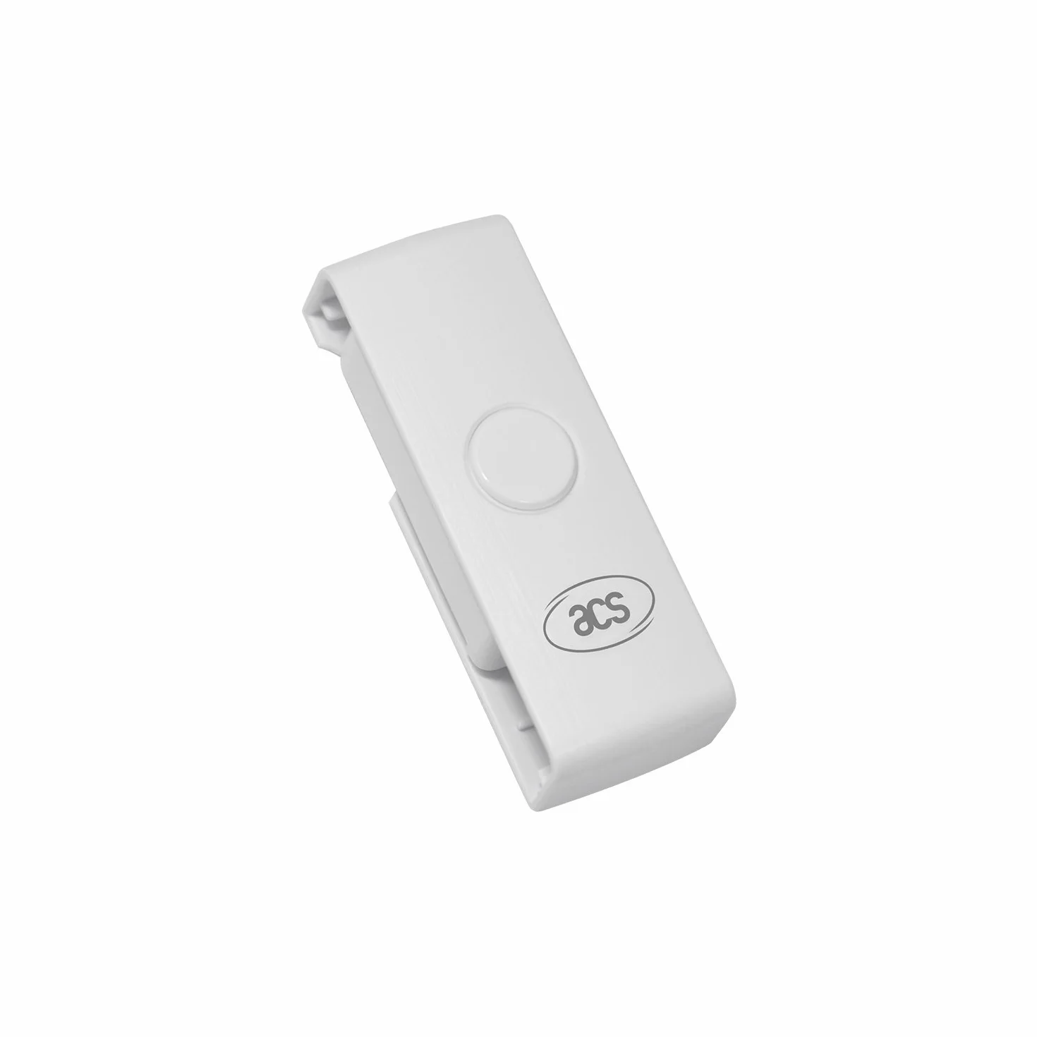 ACS ACR39U-N1 PocketMate II - Lector de Tarjetas Inteligentes Smart Card ID Eid USB Tipo A (DNI electrónico) Plegable y Compacto, Blanco