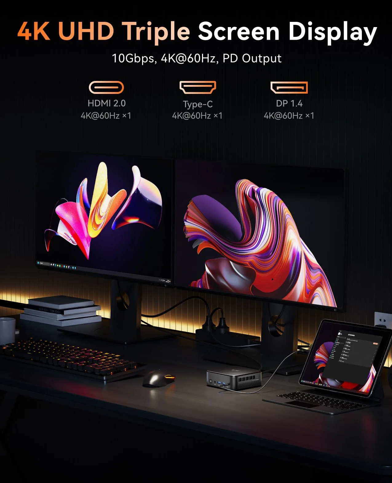 NiPoGi E3B Mini PC, AMD Ryzen 5 7430U 16GB LPDDR4 512GB SSD Mini Ordenador de Sobremesa, Triple Monitor 4K@60Hz (HDMI 2.0/ USB-C/ DP1.4), WiFi 6/ BT5.2 para Hogar, Oficina y Empresa