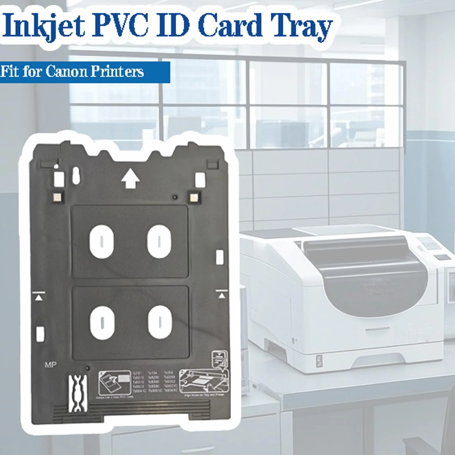 Bandeja para tarjetas de identificación de PVC de inyección de tinta compatible con impresoras Canon TS701 TS702 TS703 TS704 TS705 TS709 TS8220 TS8330 TS82xx, TS83xx,TS95xx Series impresoras