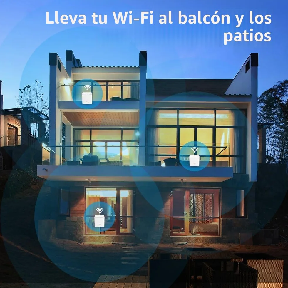Tenda Nova MW3 (3-Pack) - WiFi Mesh de Doble Banda AC1200, 2× Puertos 100/10 Mbps Cada Unidad, Cobertura hasta 270 m², Mu-MIMO, Control Parental, Plug and Play, Red de Invitados