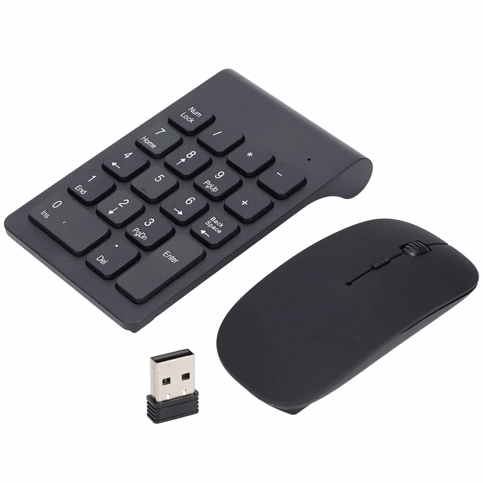 Ejoyous Teclado Numérico Inalámbrico con Ratón, 18 Teclas, Tecnología 2.4 GHz, Compatible con Ordenador Portátil y de Escritorio
