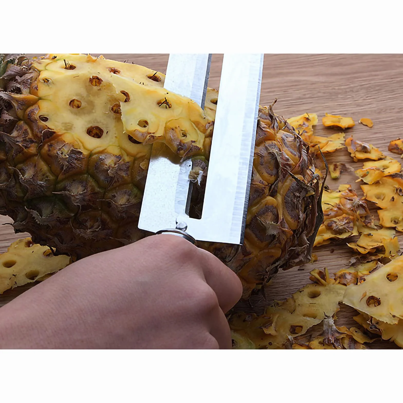Cuchillo de Acero Inoxidable, Doble Cara, Pelado de Frutas, Cuchillo de Caña de Azúcar