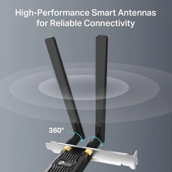 TP-Link Archer TX10E PCIe Adaptador WiFi 6 AX900Mbps, Tarjeta de Red para PC Fijo con Bluetooth 5.3, MU-MIMO, OFDMA, WPA3, Doble Antena, Compatible con Windows 10/11