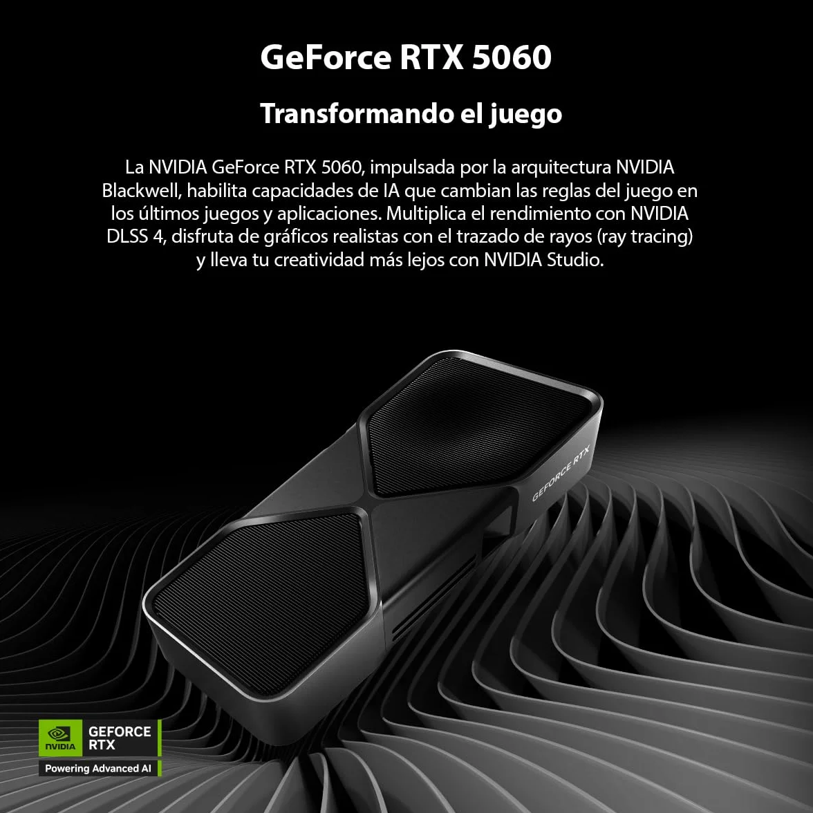 YEYIAN PC Gaming VR Esports AI Intel Core Ultra 5 225F 10 Cores a 4,9 GHz | NVIDIA GeForce RTX 5060 8GB GDDR7 | 32GB DDR5 6000Mhz | 1TB SSD Gen 4 | WiFi 6 + BT 5.3 | LAN 2.5 Go | Win 11 Pro