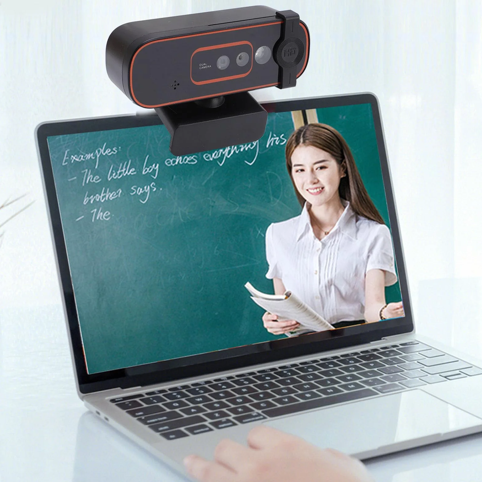 PUSOKEI Cámara Web de 1080P con Micrófono, Enfoque Automático y Reconocimiento Facial, Cámara Web de Video con Clip para Computadora Portátil de Escritorio de 2MP para WindowsHello