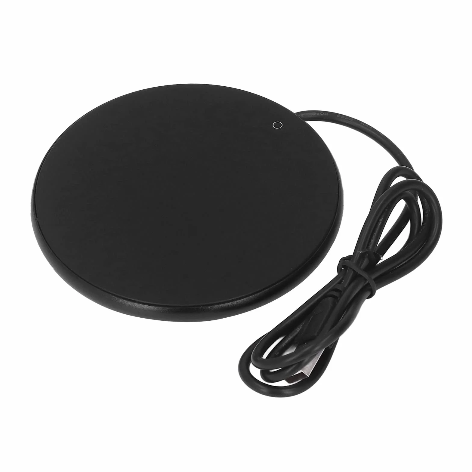 Calentador USB para la oficina con posavasos inteligentes de temperatura constante de 55 °C para bebidas calientes en el hogar y la oficina, Ø 10,3 cm (negro)