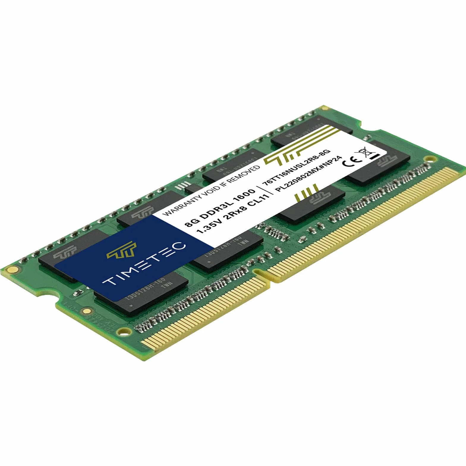 Timetec 16GB Kit(2x8GB) DDR3L / DDR3 1600MHz (DDR3L-1600) PC3L-12800 / PC3-12800 Non-ECC Unbuffered 1.35V/1.5V CL11 2Rx8 Dual Rank 204 Pin SODIMM Laptop Memoria RAM Módulo