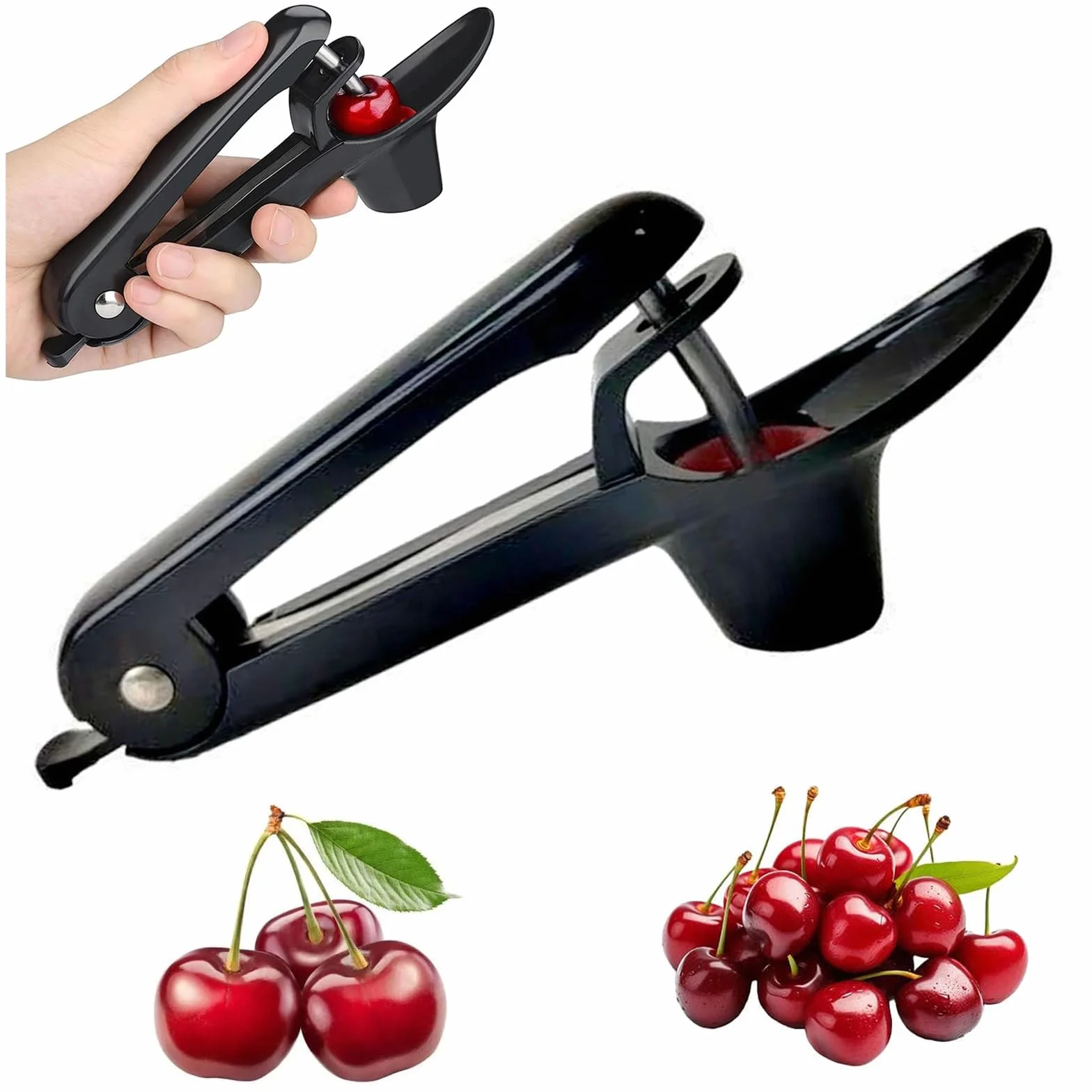 Deshuesador de Cerezas,Deshuesador de Cerezas y Aceitunas Herramienta para Deshuesar Frutas de Acero Inoxidable Quita Huesos Rápido y Limpio Lavavajillas Disponible y Diseño Compacto