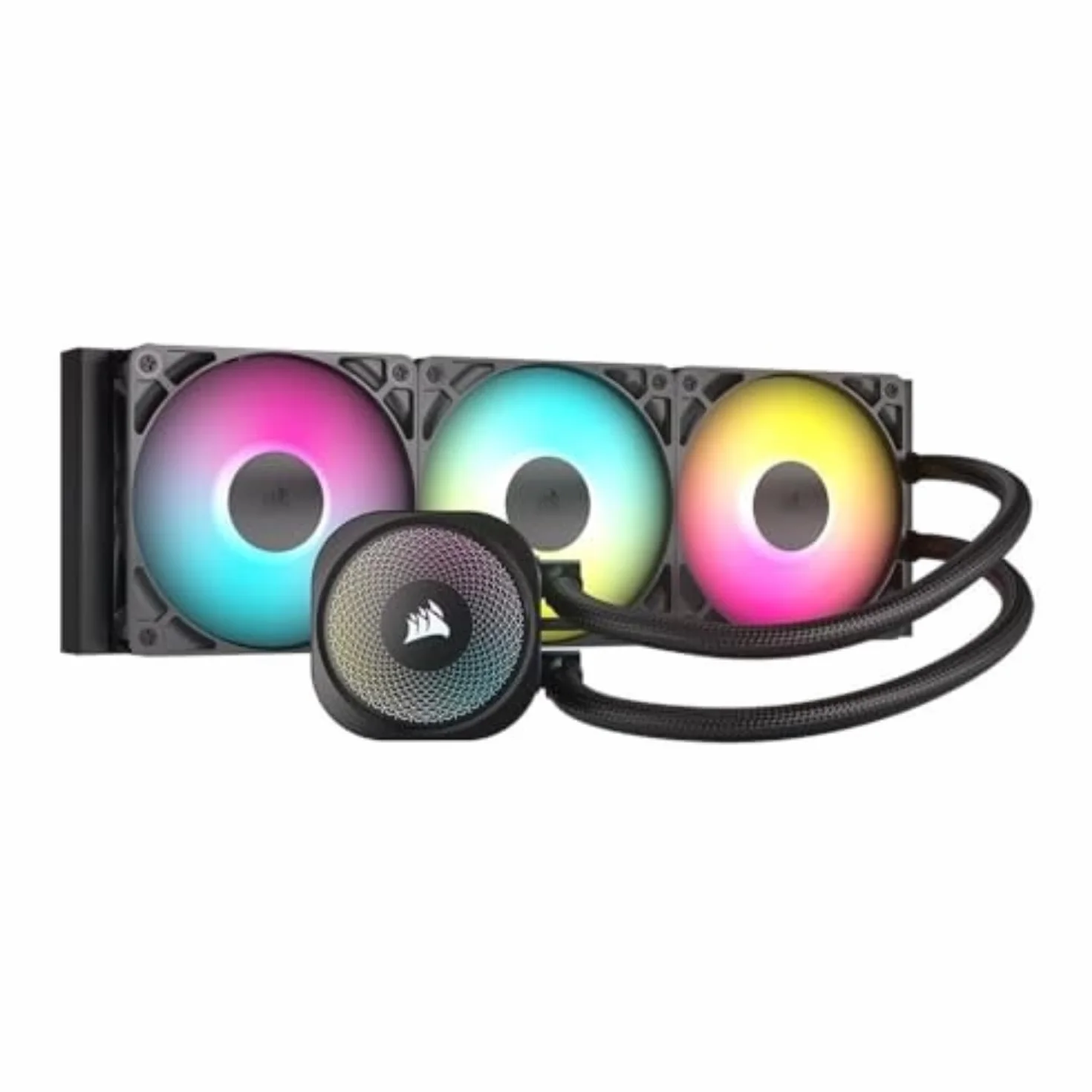 CORSAIR Nautilus 360 RS ARGB Refrigeración Líquida de CPU – 360mm AIO – Conexión Directa a la Placa Base – Intel LGA 1851/1700, AMD AM5/AM4 – 3X RS120 ARGB Ventiladores Incluidos – Negro