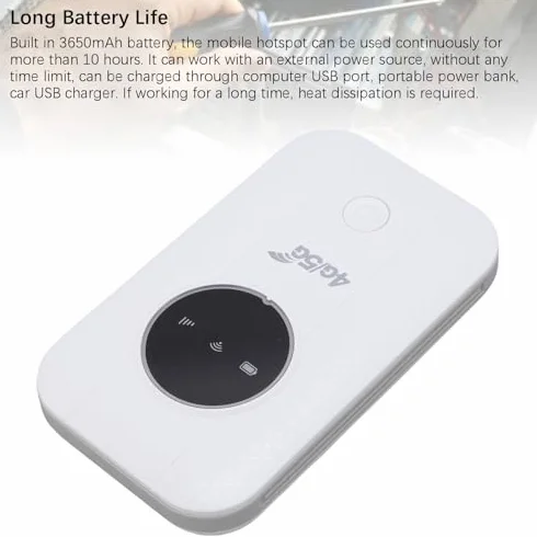 Cocoarm Hotspot Mobile WiFi 4G 5G, Router Portátil, Velocidad de 300 Mbps, Batería de 3650mAh incorporada para uso exterior