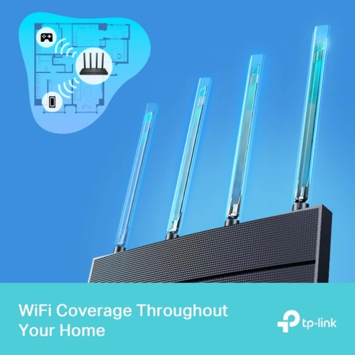 TP-Link Archer AX18 AX1500 Router Wi-Fi 6 Doble Banda 5GHz 1201Mbps 2.4GHz 300Mbps 4 Puertos Gigabit MU-MIMO WPA3
