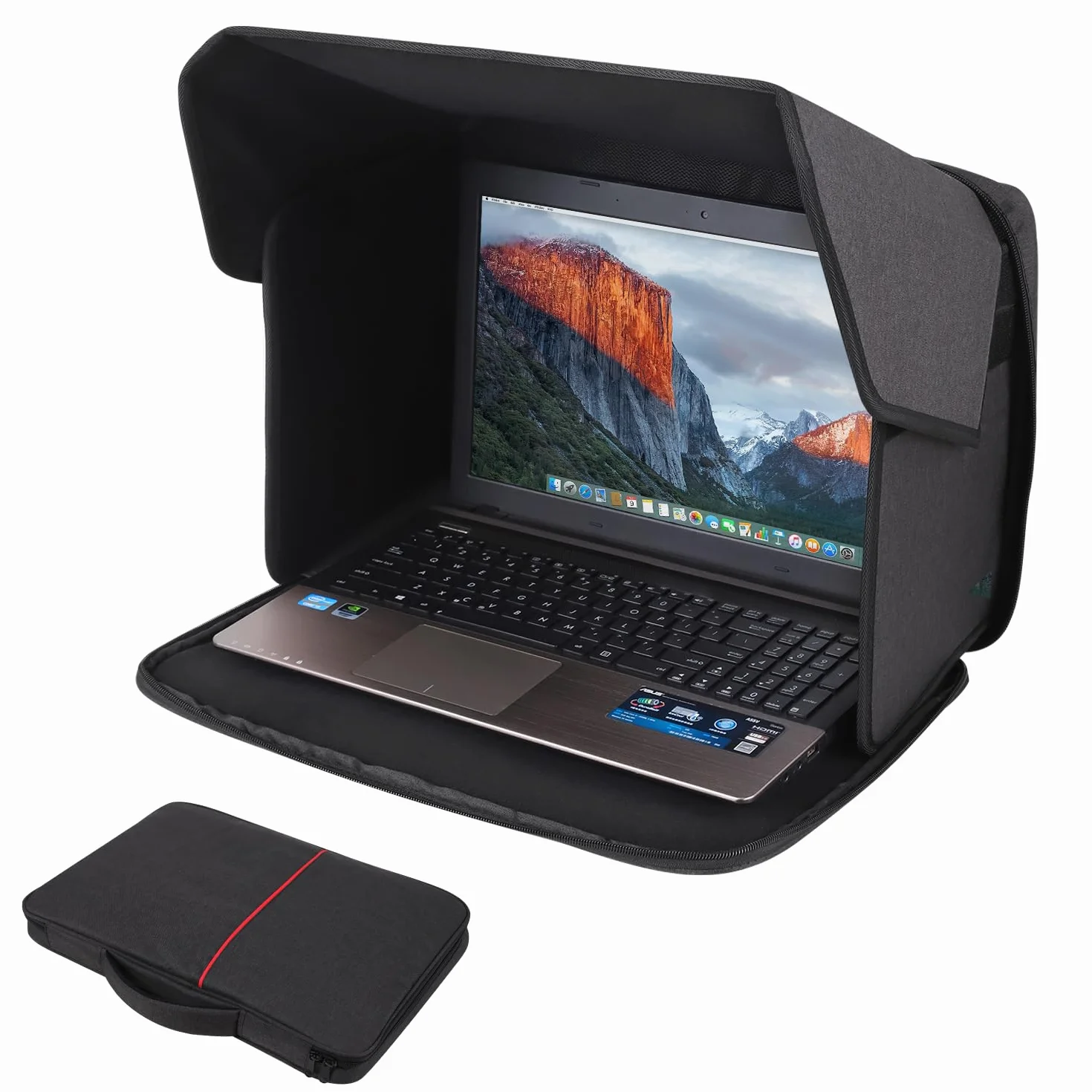 Parasol para laptop, protector solar para laptop, cubierta de privacidad para trabajar al aire libre de 16 pulgadas (pendiente de patente)