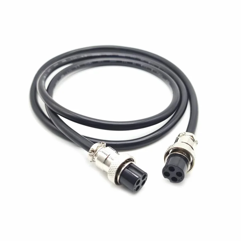 GX16 4 Pin Cable Doble Cabeza Hembra Aviación Cordset, GX16 4 Pin Panel Mount Circular Metal Aviación Conector Cable Hembra a Hembra Adaptador Cable (10 Metros/32.8ft)