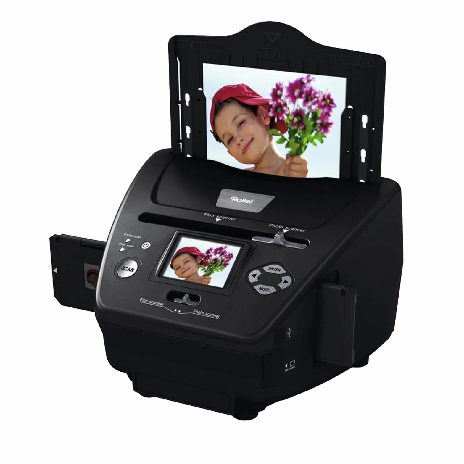 Rollei PDF S 240 SE Escáner Fotos, Convertidor de Diapositivas y Negativos Fotográficos 35mm 135 Fotos (3R/4R/5R)/Tarjeta de Visita a Digital de Ordenador, Escaner-Negativo-Diapositiva-Foto-Scanner