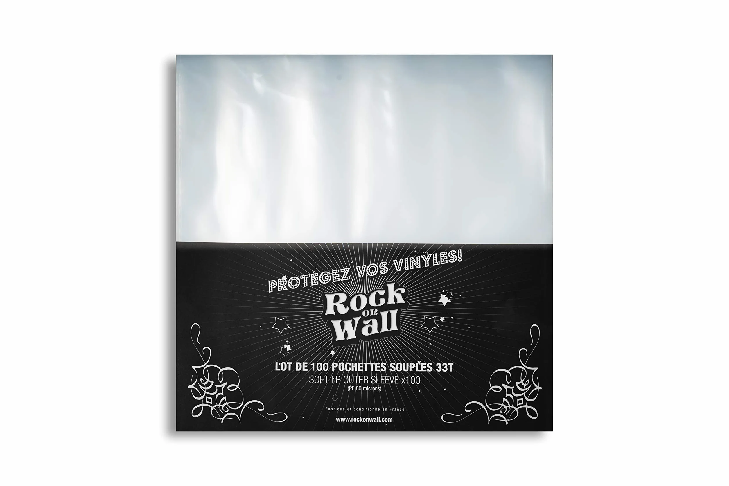 Rock on WallAR00311 Funda Blanda, LP, Paquete de 100