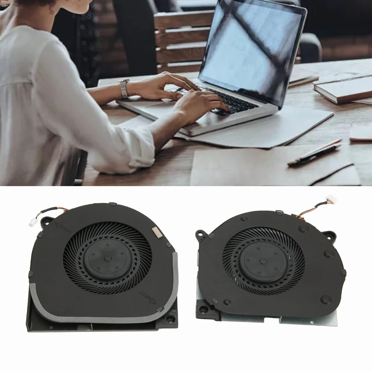 Ventilador de Refrigeración para Portátil, para Legion Y540 15IRH 81SX Y7000 2019 81NS (GTX1660Ti) Serie DC 5V 0.5A 4 Pin Laptop Cooling Fan Replacement (Ventilador de refrigeración de la GPU de la