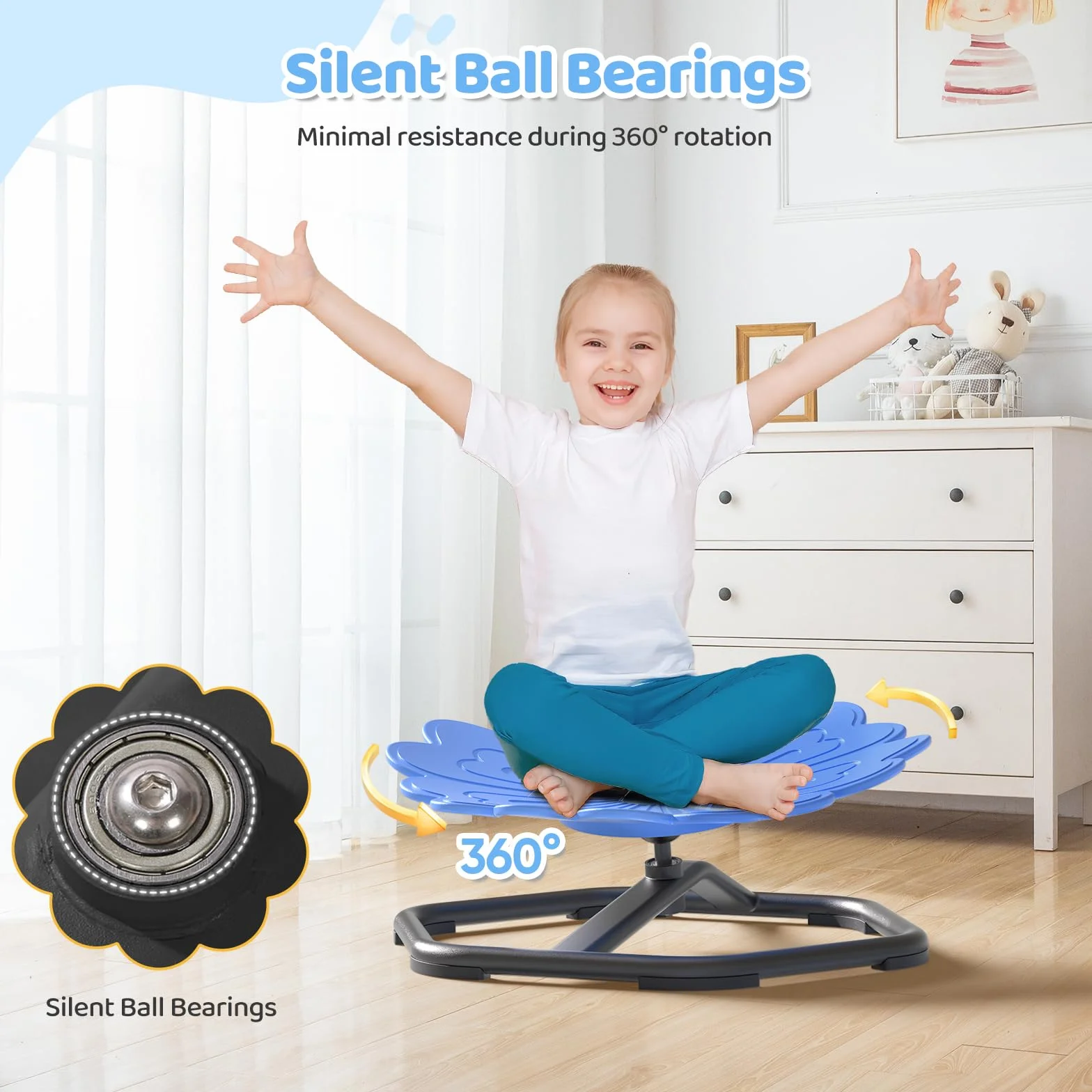 Silla sensorial giratoria carrusel 360º para niños autistas Sit & spin