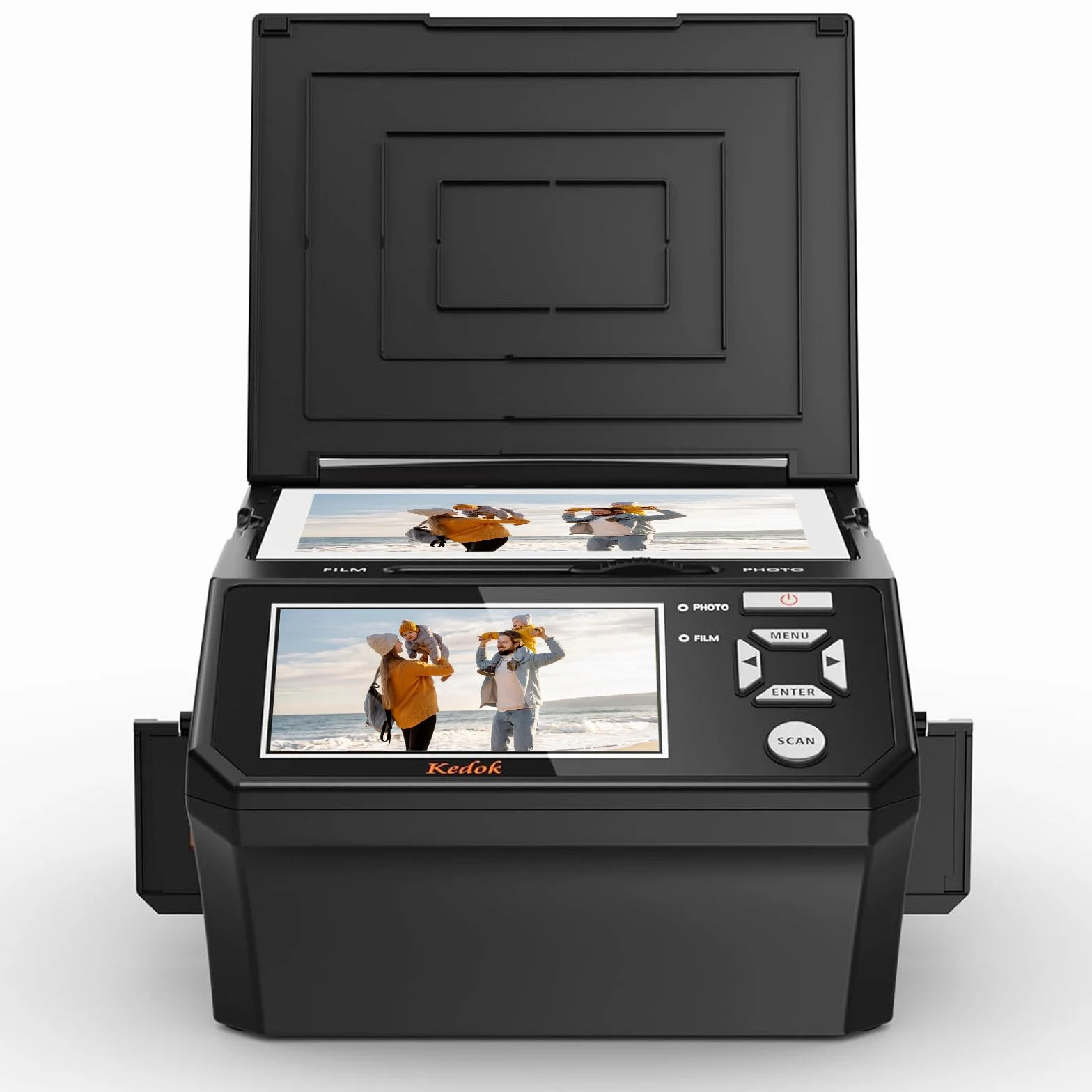 Escáner de Diapositivas Digital de 22 MP con Pantalla LCD de 5 Pulgadas - Convierte fácilmente películas/Fotos y Tarjetas de Visita de 35 mm, 110 a Formato JPEG, Tarjeta de Memoria de 8 GB incluida