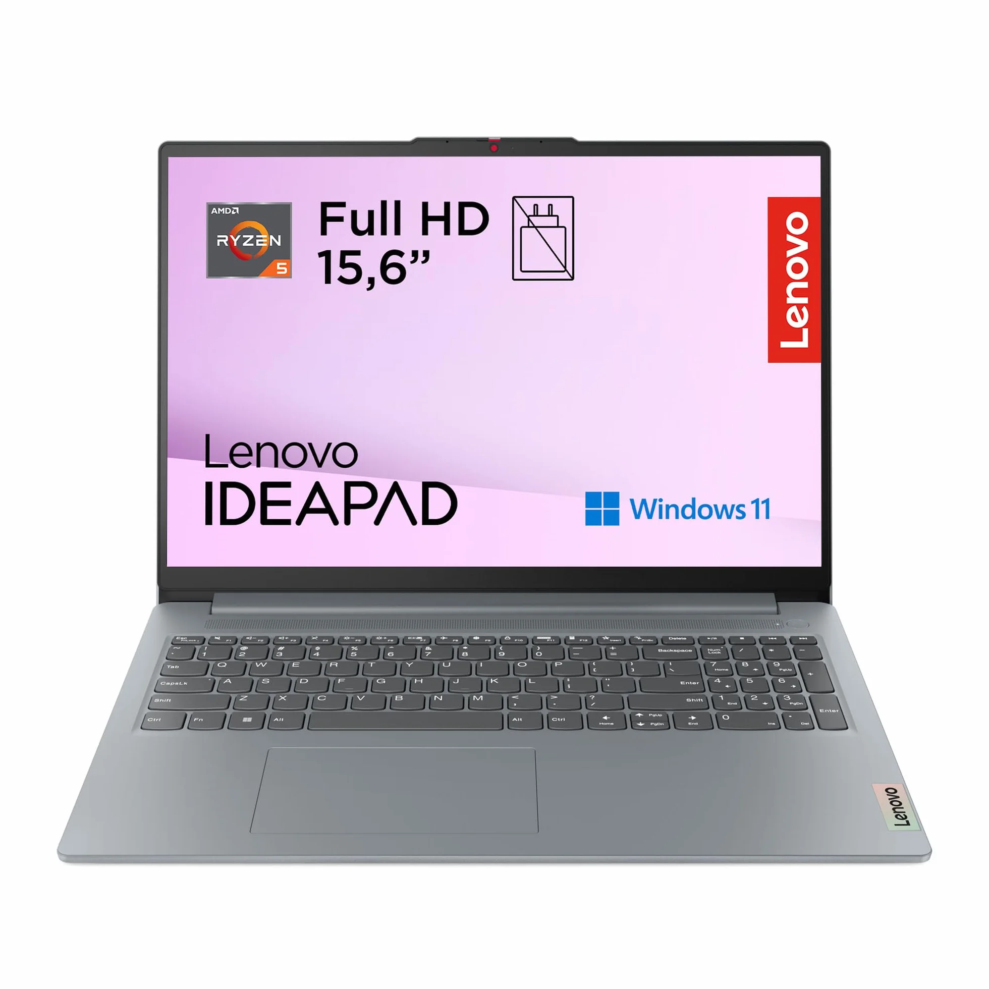 Lenovo IdeaPad Slim 3 Gen 8 - Ordenador Portátil 15.6" FHD (AMD Ryzen 5 40, Radeon 610M Graphics, 16 GB RAM, 512 GB SSD, USB-C, Wi-Fi 6, Windows 11 Home) Teclado QWERTY Español, Gris Ártico