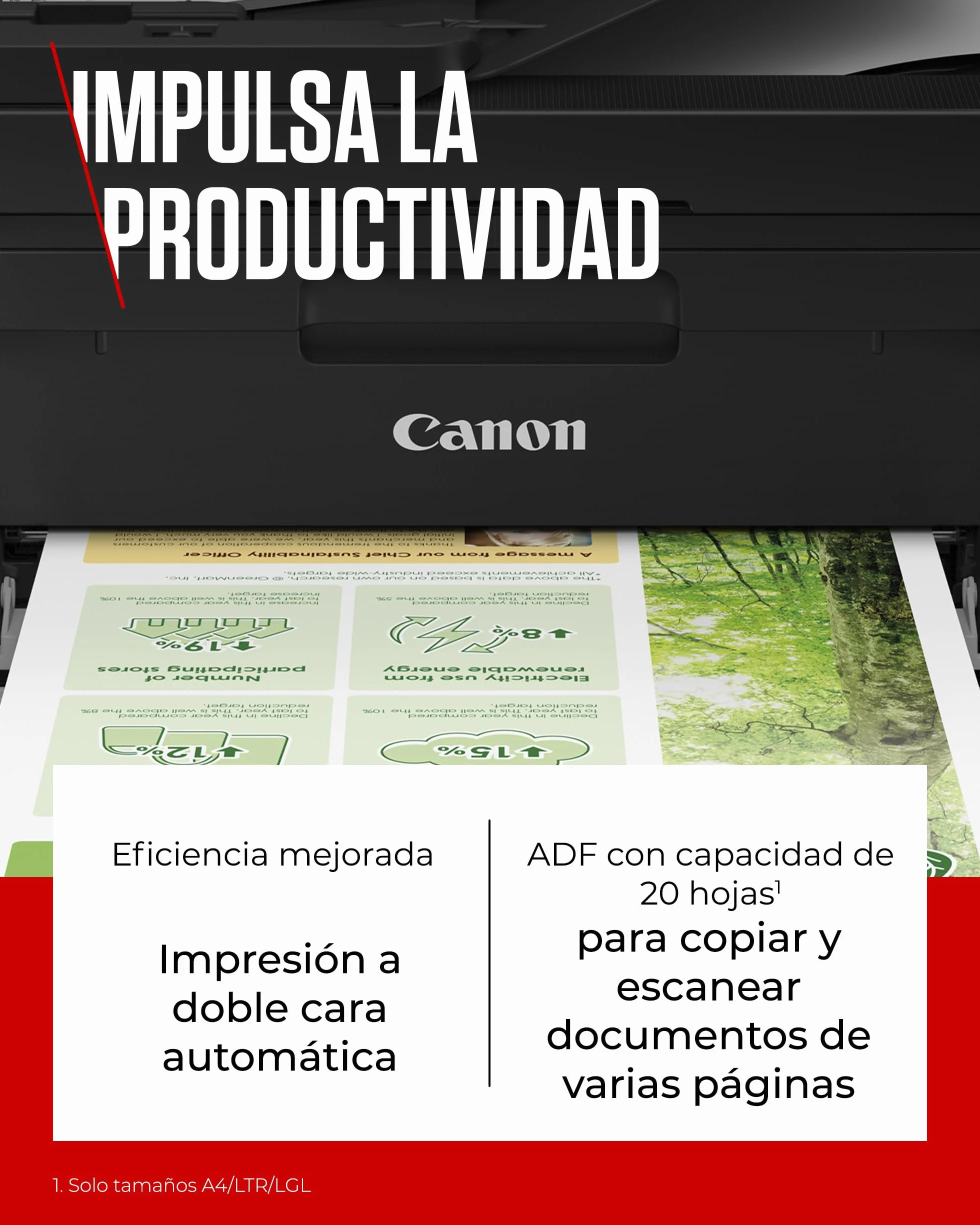 Canon Pixma TR4750i Impresora Multifunción 4 en 1, Sistema de Inyección de Tinta, Impresión, Escaneo y Copia, WiFi, Pixma Print Plant, ADF de 20 Hojas, Impresión a Doble Cara Automática, Negro
