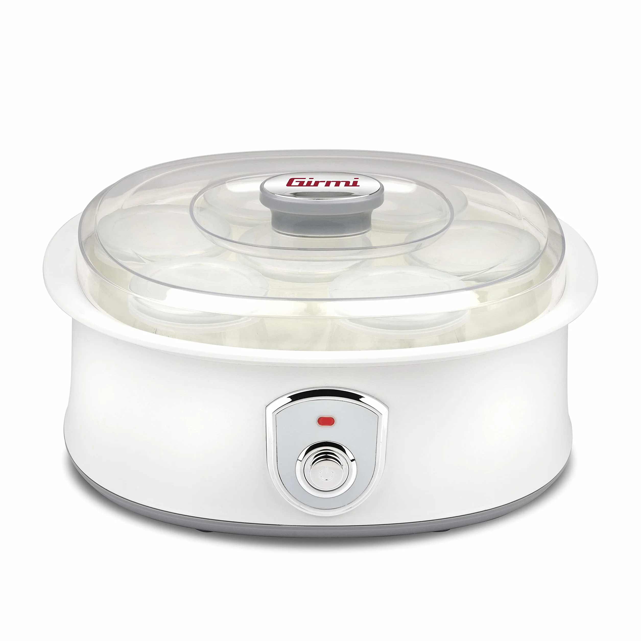 Girmi YG03 Yogurtera, 7 tarros de cristal 180 ml, 20 W, 42-50° C, blanco