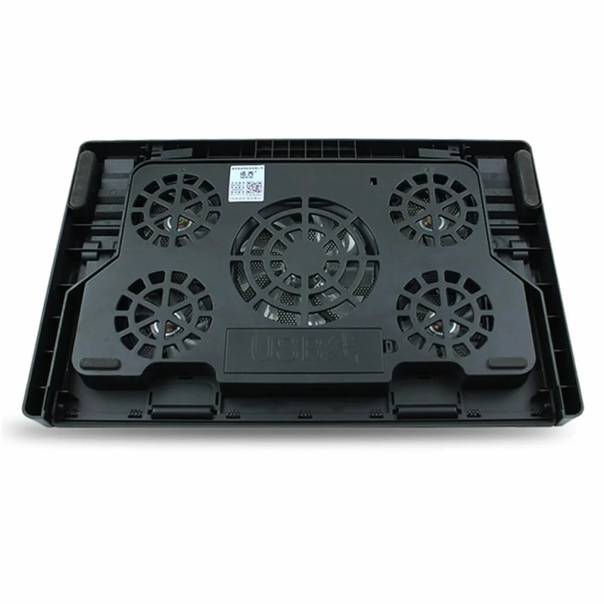 Base de Refrigeración USB 5 Ventiladores para Portátil | Ajustable en Múltiples Ángulos, Antideslizante, Color Negro, Hub Dual Usb, Cable USB 0, 5m Decoracion Verano