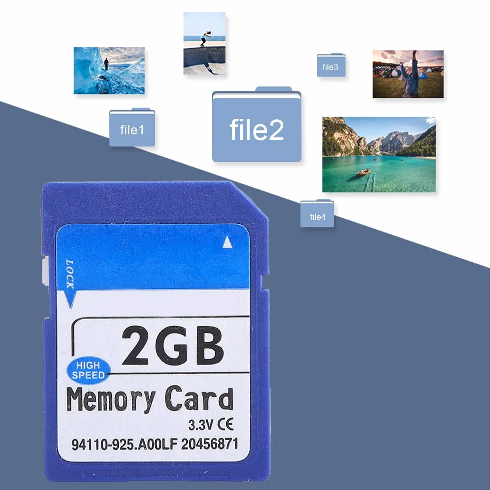 ASHATA Tarjeta de Memoria 1G / 2G / 8G / 16G / 32G / 64G, Tarjeta de Memoria Universal de Alta Velocidad para MP3, MP4, cámara, SLR, para PSP, Altavoz de Tarjeta de Enchufe, Altavoz, etc.(2GB)