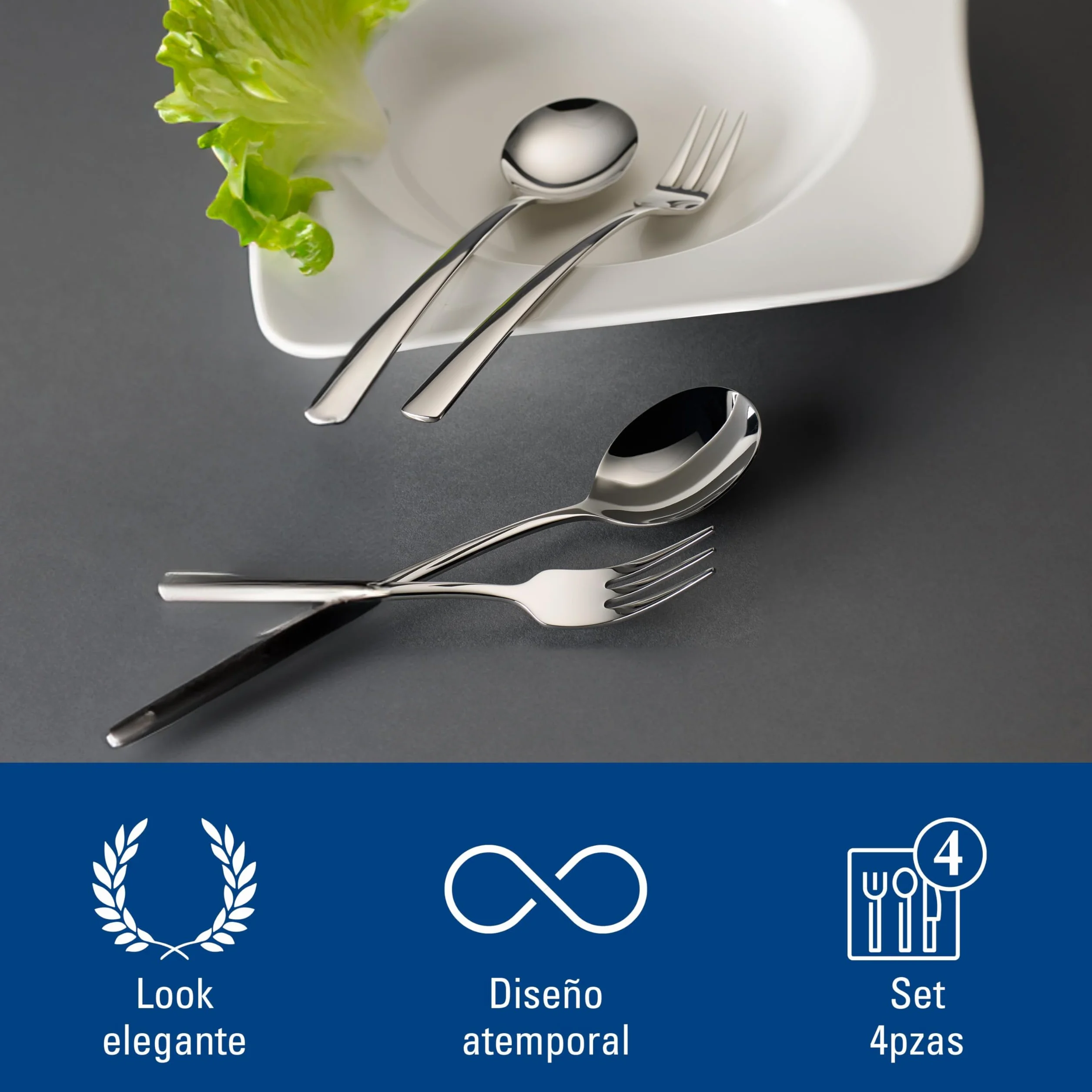 Villeroy & Boch Daily Line Specials Set de espagueti 4 piezas Acero inoxidable 18/10