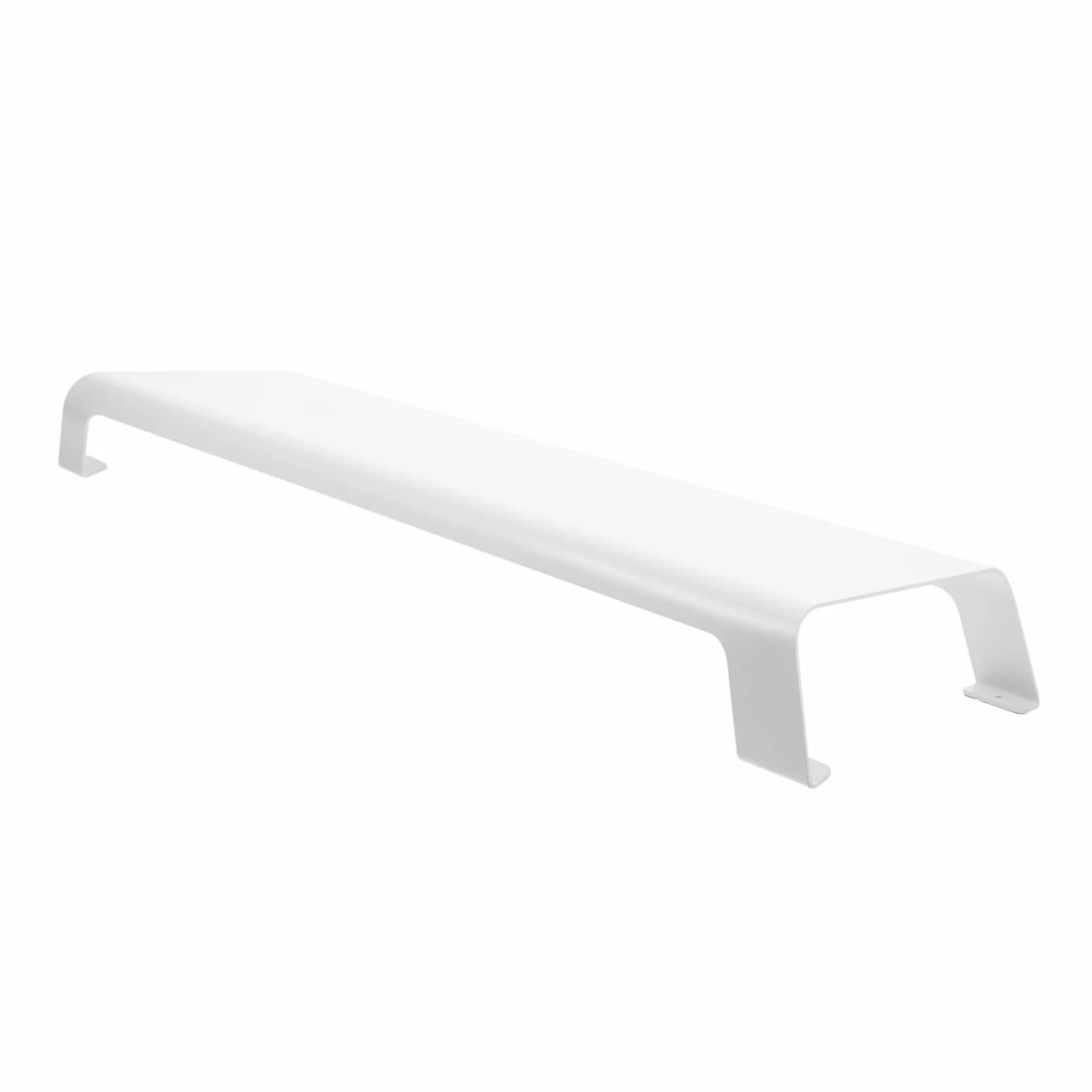 Soporte para Monitor de PC Elevador de Pantalla de Aluminio Blanco | Acabado Fino, Patas de Silicona, Escritorio sin Rayas, para Estudiantes y Usuarios de Maquillaje