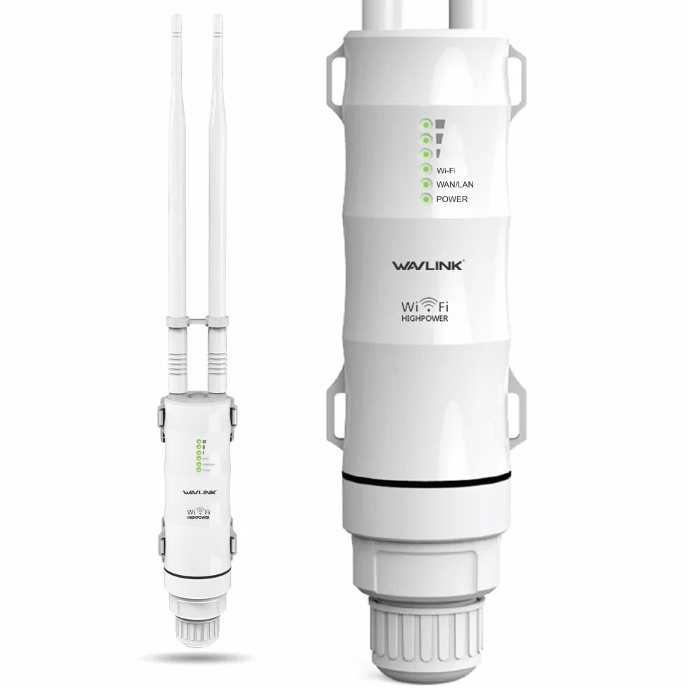 WAVLINK AC600 Inalámbrico WiFi Al Aire Libre Amplificador de señal, Punto de Acceso,Dual Band Repetidor Exterior de WiFi,Modelo de PoE pasivo,2.4GHz 150Mbps + 5GHz 433Mbps,Ideal para Wi-Fi de jardín